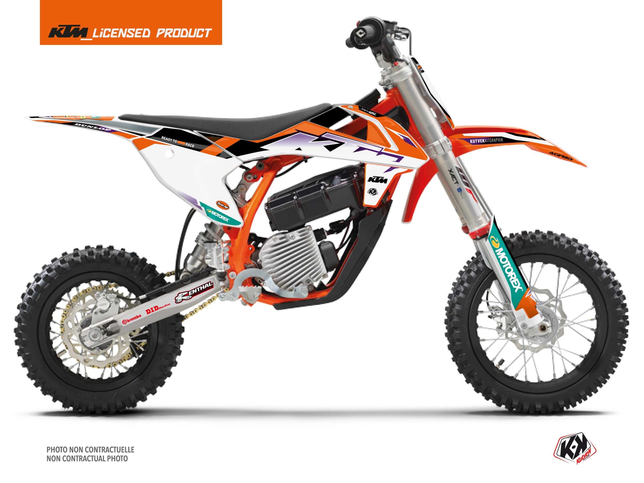 deko-set moto-cross origin-k23 ktm sx-e 5 orange
