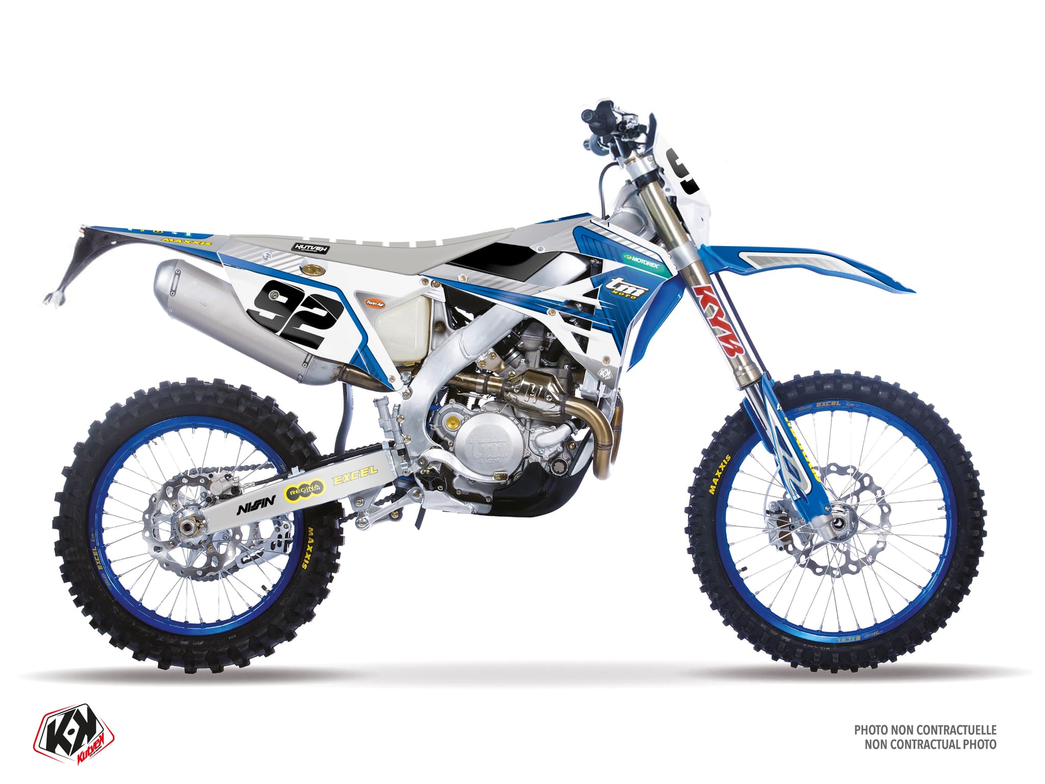 Dirt Bike TM EN 450 FI ORIGIN Blue-White graphic kit
