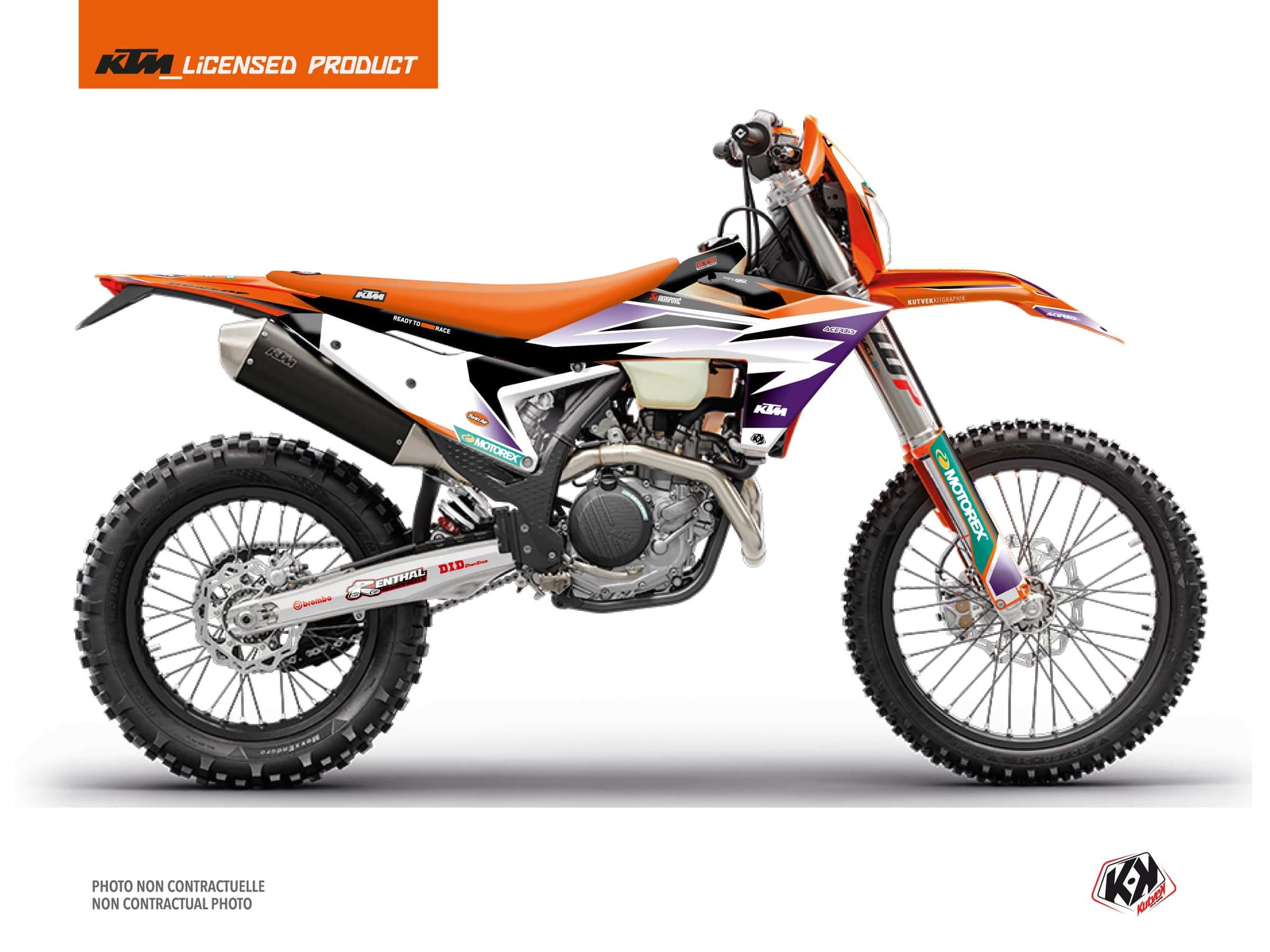 kit graphique motocross ktm exc excf origin k24 orange