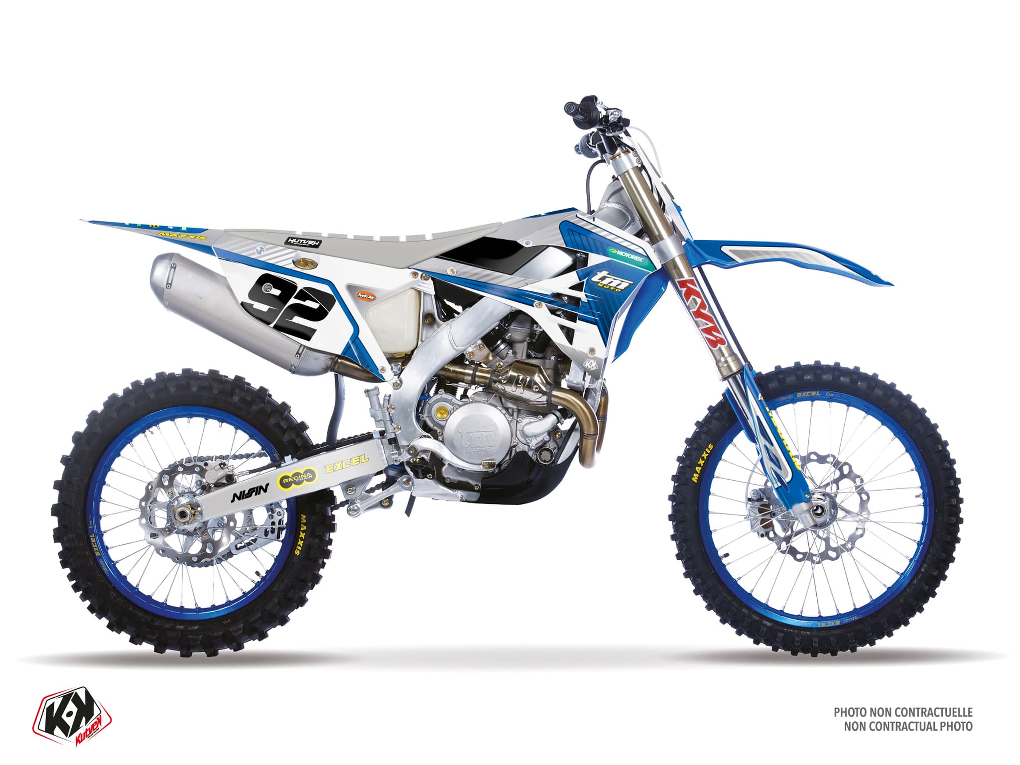 TM MX 450 FI Origin K24 Blue-White Dirt Bike Graphic Kit