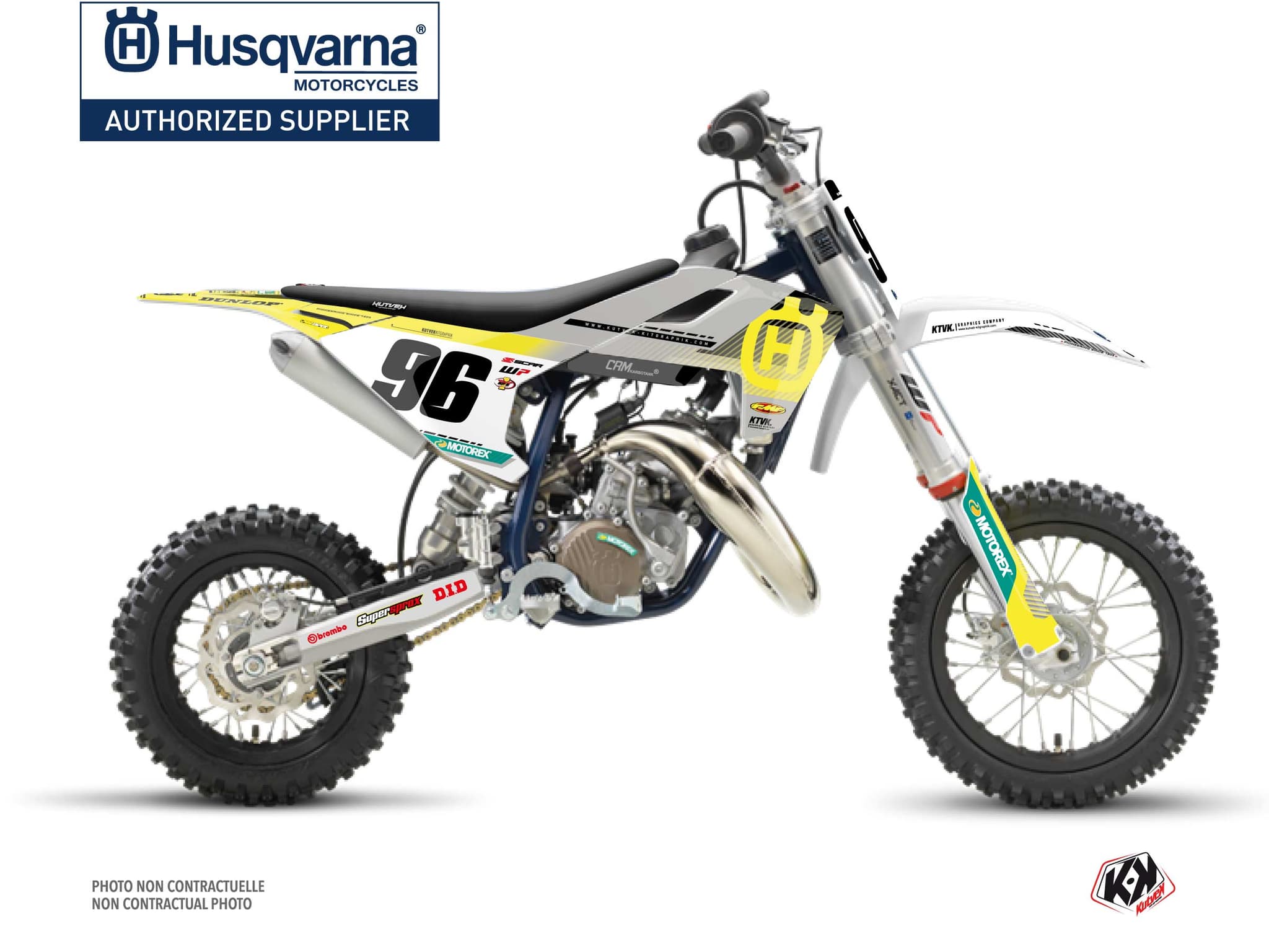 kit graphique motocross husqvarna tc 50 origin k24 gris