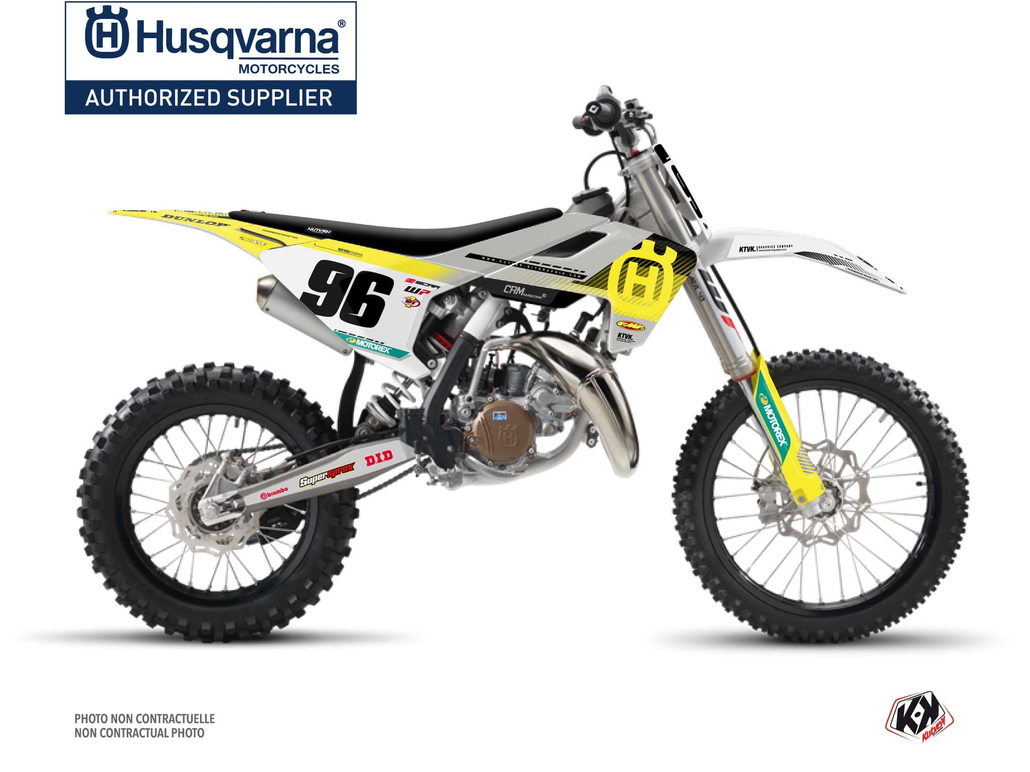 kit graphique motocross husqvarna tc 85 origin k24 gris