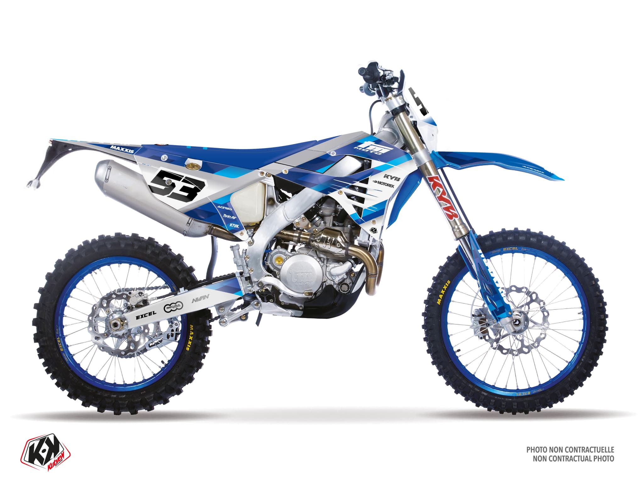 Dirt Bike TM EN 450 FI ORIGIN White graphic kit
