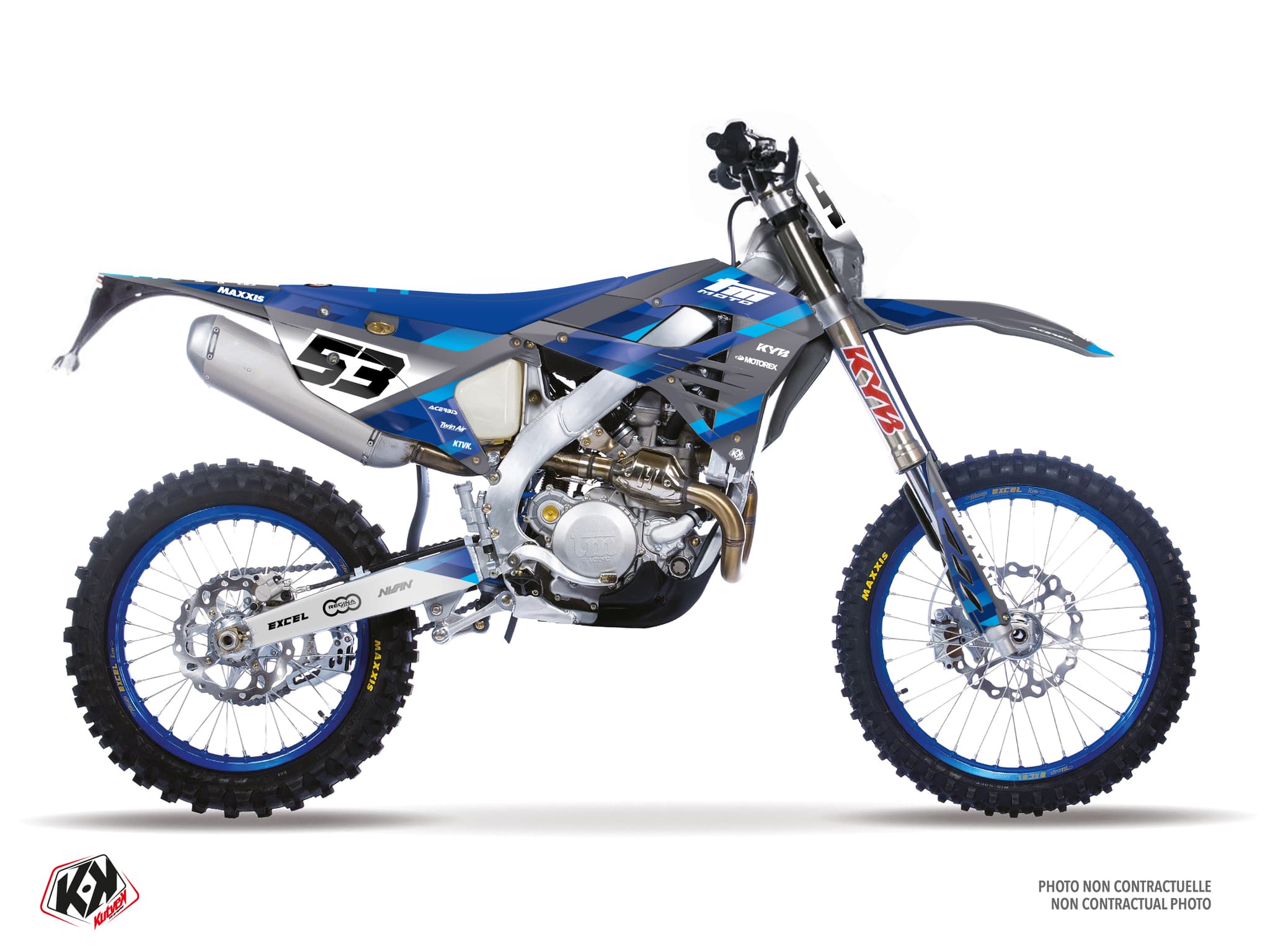 Dirt Bike TM EN 450 FI ORIGIN Blue graphic kit