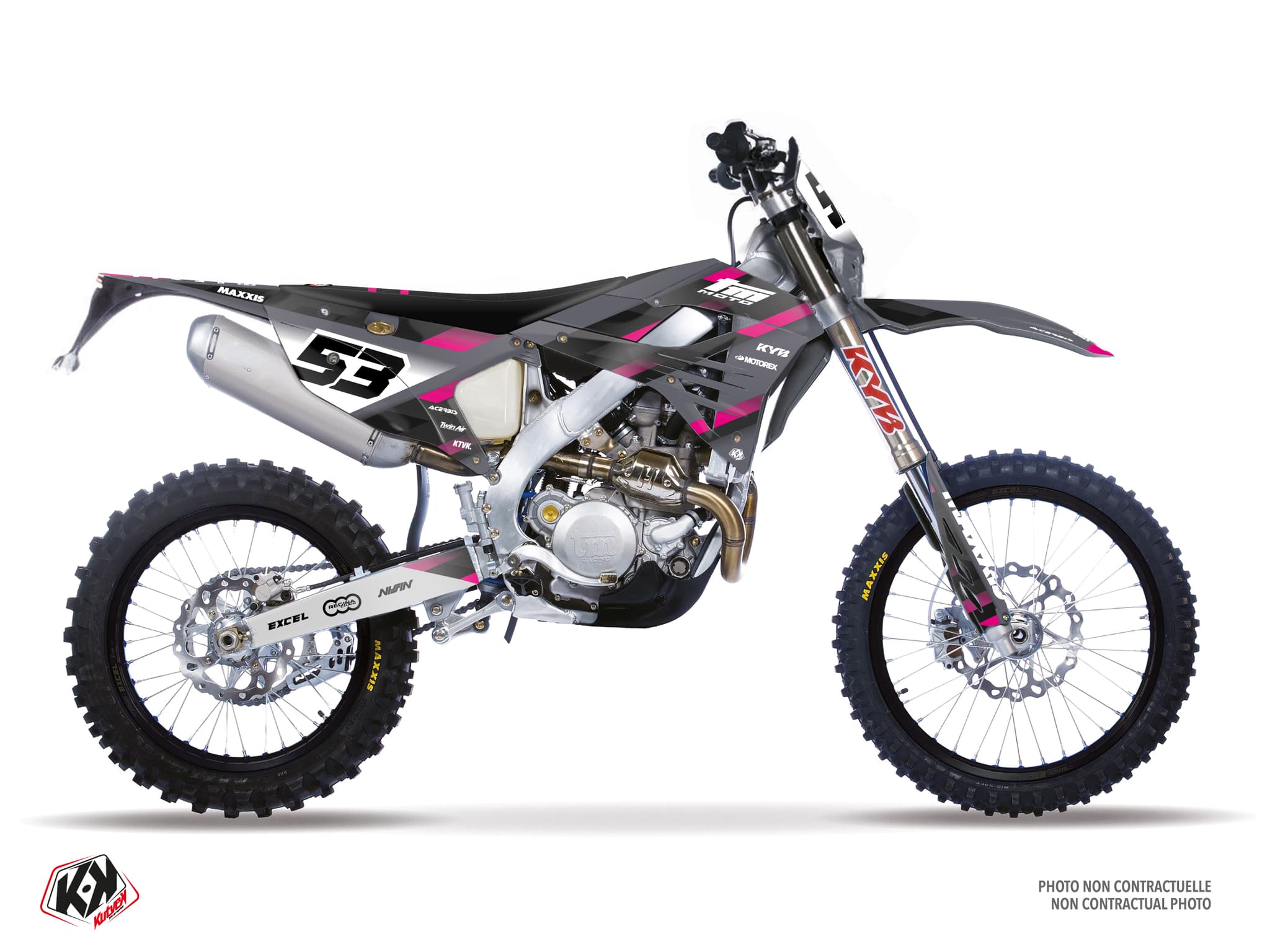 Dirt Bike TM EN 450 FI ORIGIN Pink graphic kit