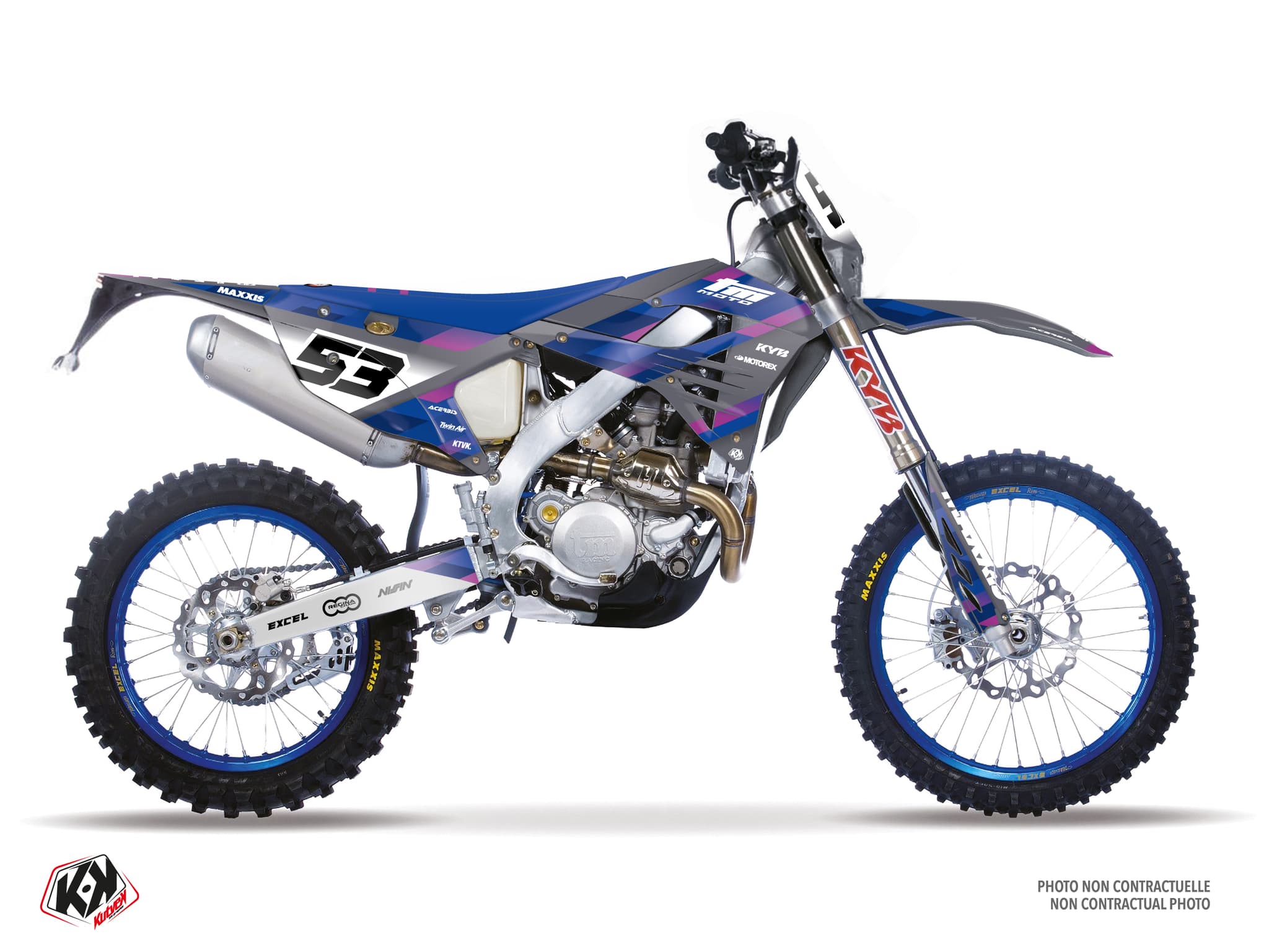 Dirt Bike TM EN 450 FI ORIGIN Purple graphic kit