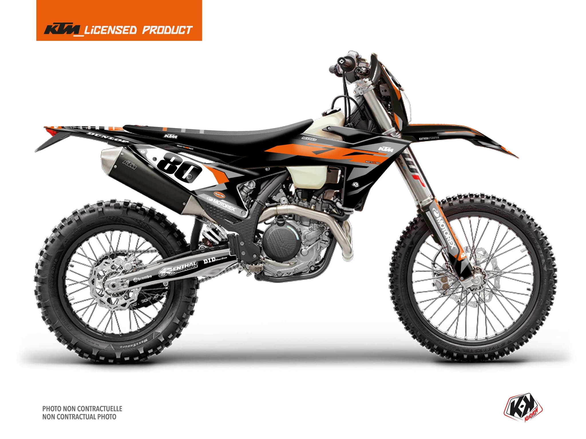 Kit graphique Motocross KTM EXC EXCF ORIGIN Noir