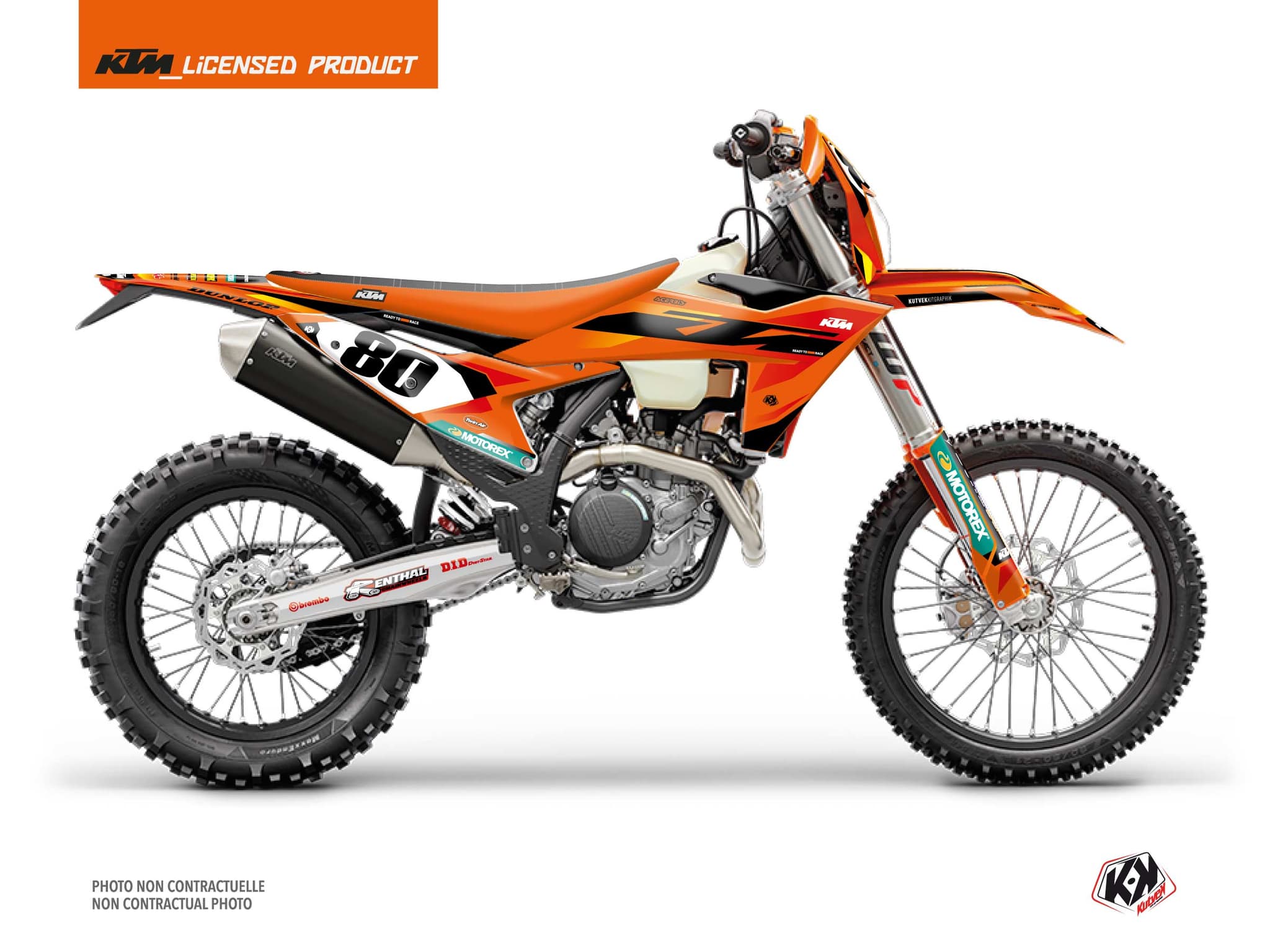 Kit graphique Motocross KTM EXC EXCF ORIGIN Orange