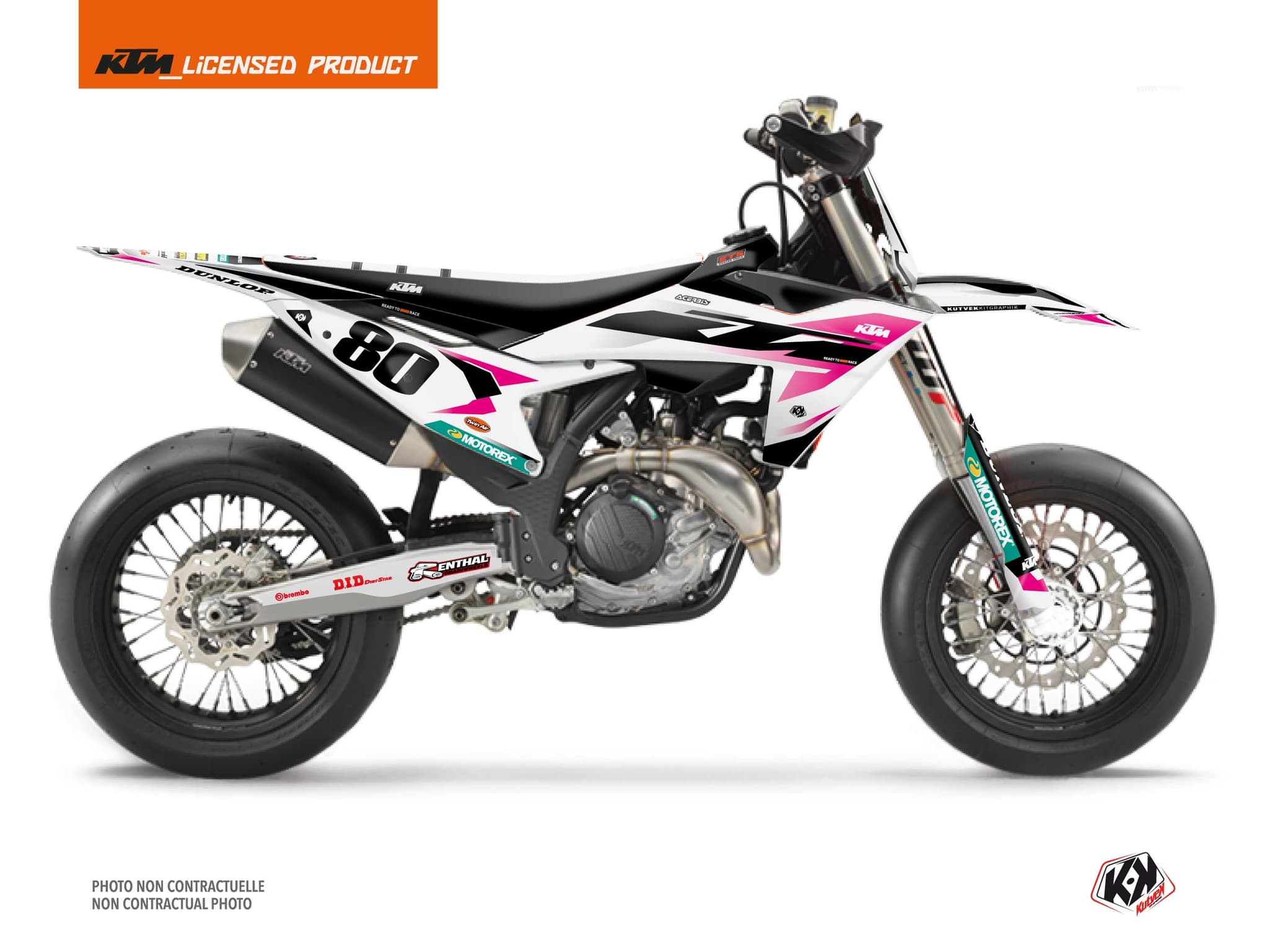 Kit graphique Motocross KTM SMR 450 ORIGIN Rose