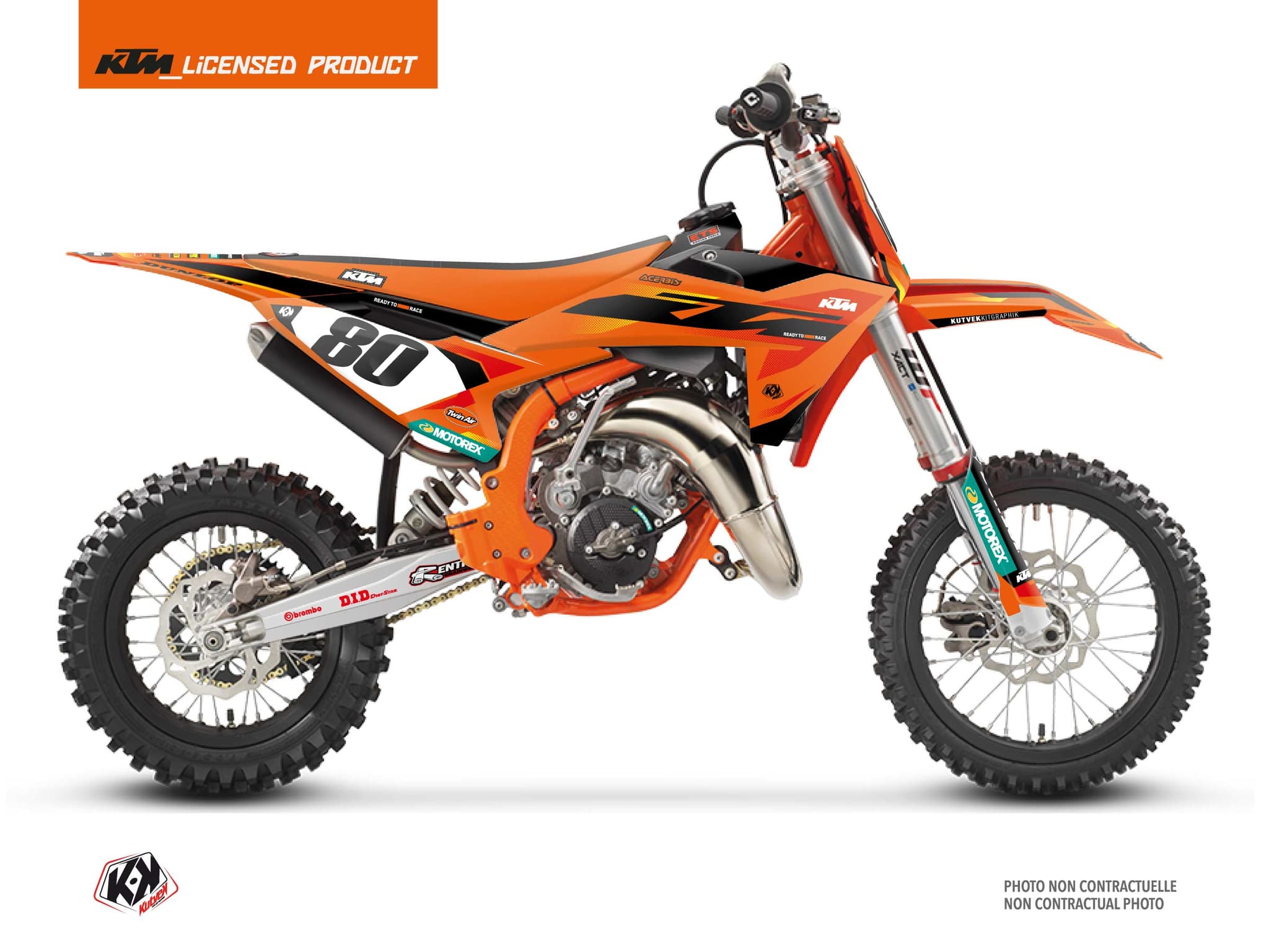 Deko-Set Moto-Cross KTM SX 65 ORIGIN Orange