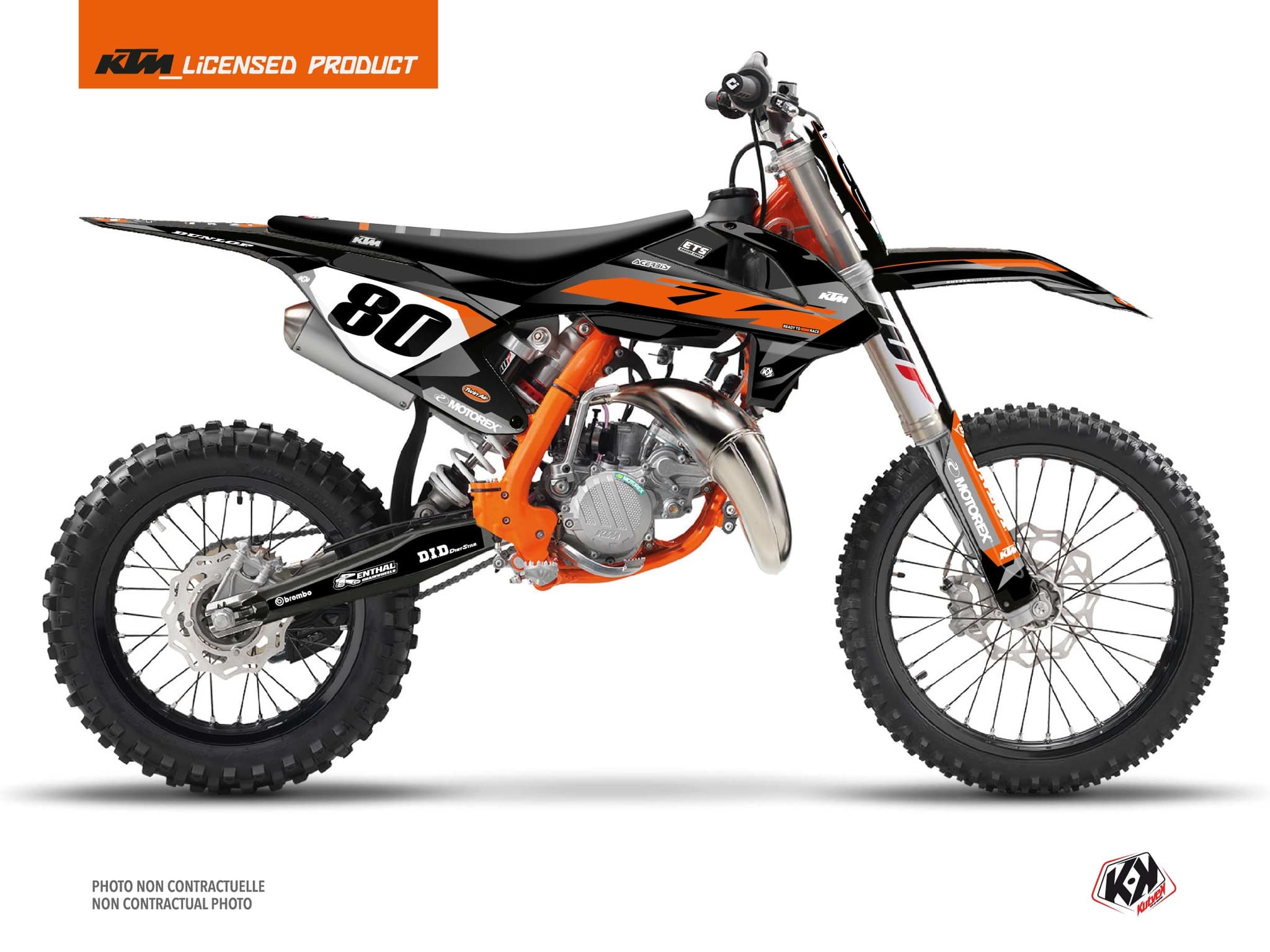 Deko-Set Moto-Cross KTM SX 85 ORIGIN Schwarz