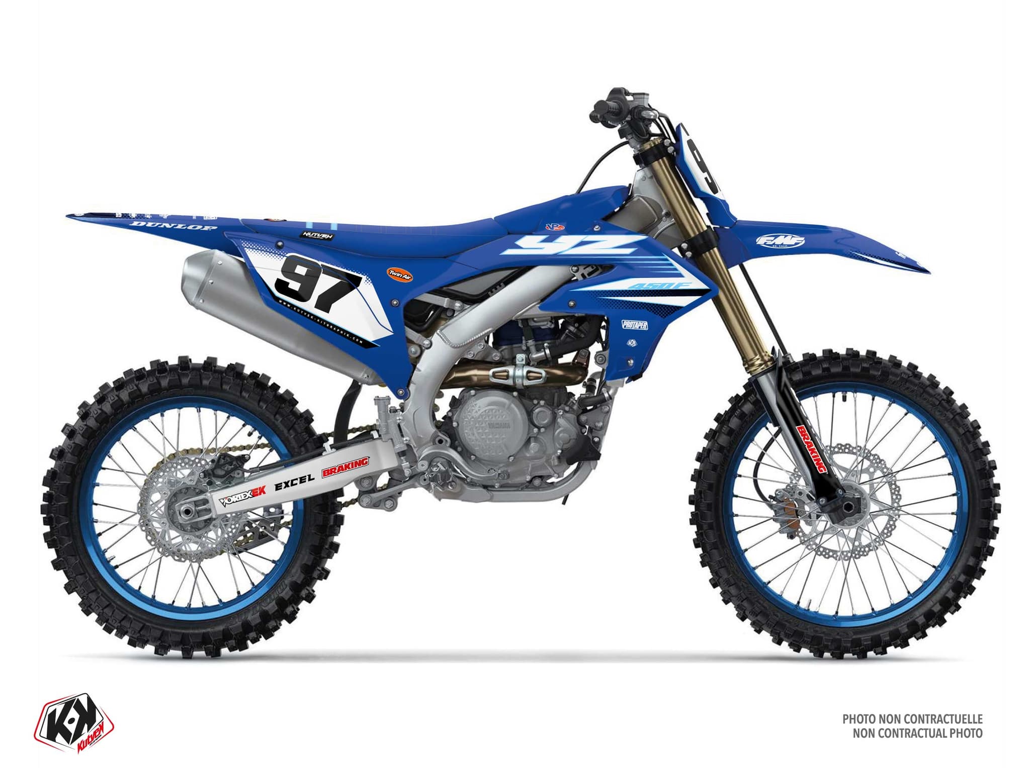 Graphic Kit Dirt Bike Yamaha YZ 450 F Origin K25 Blue Series