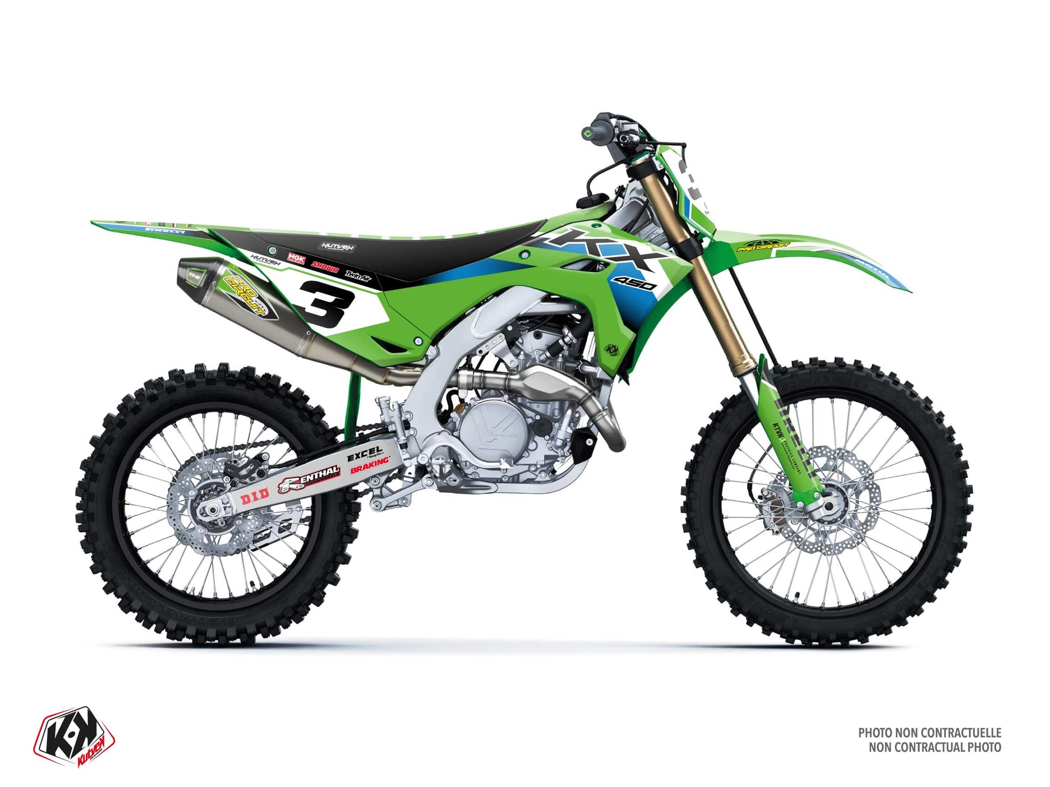 Origin K26 Green Dirt Bike Kawasaki KX 450 F Graphic Kit
