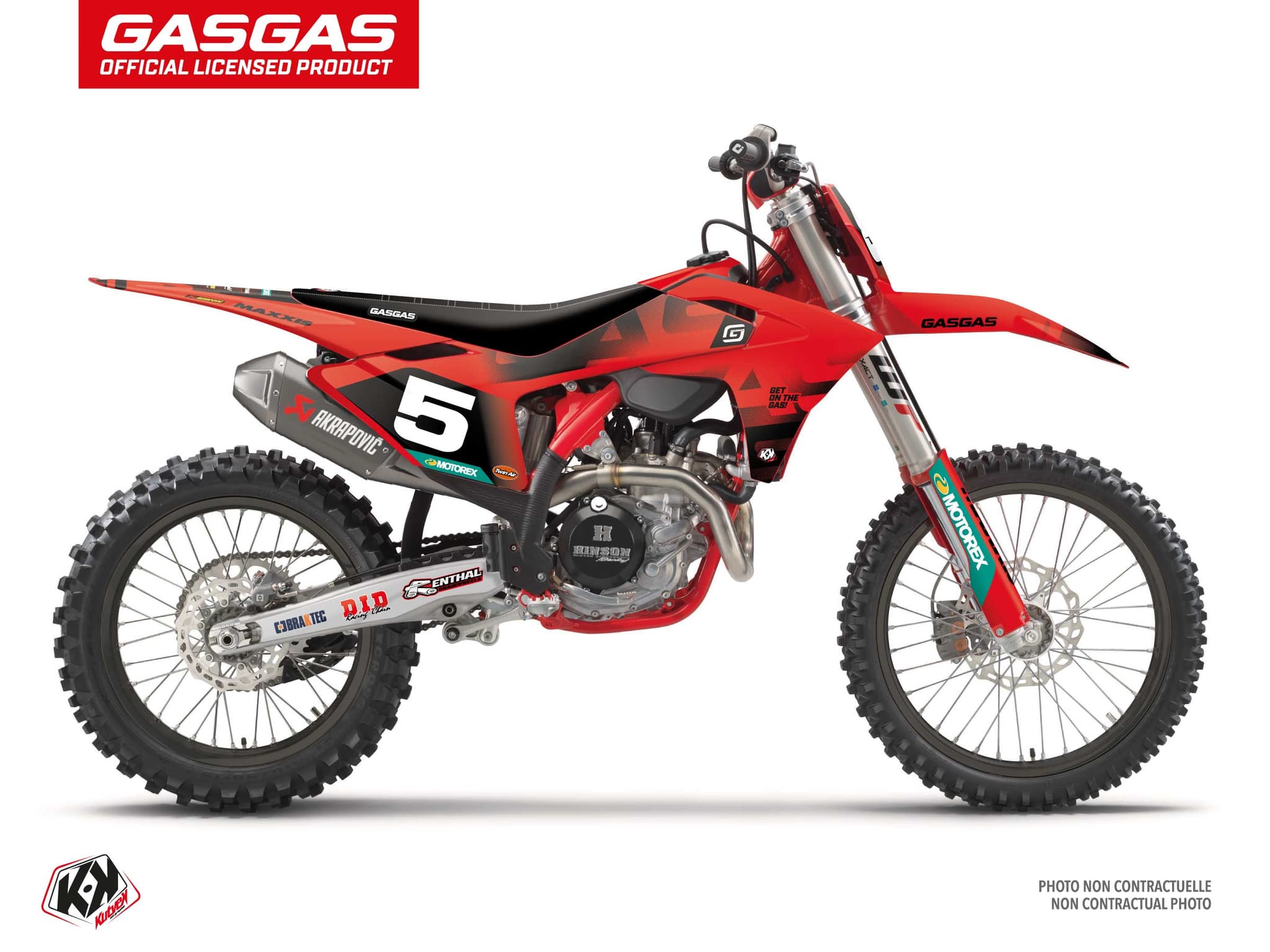 deko-set moto-cross gasgas mc 250 f origin k26 rot
