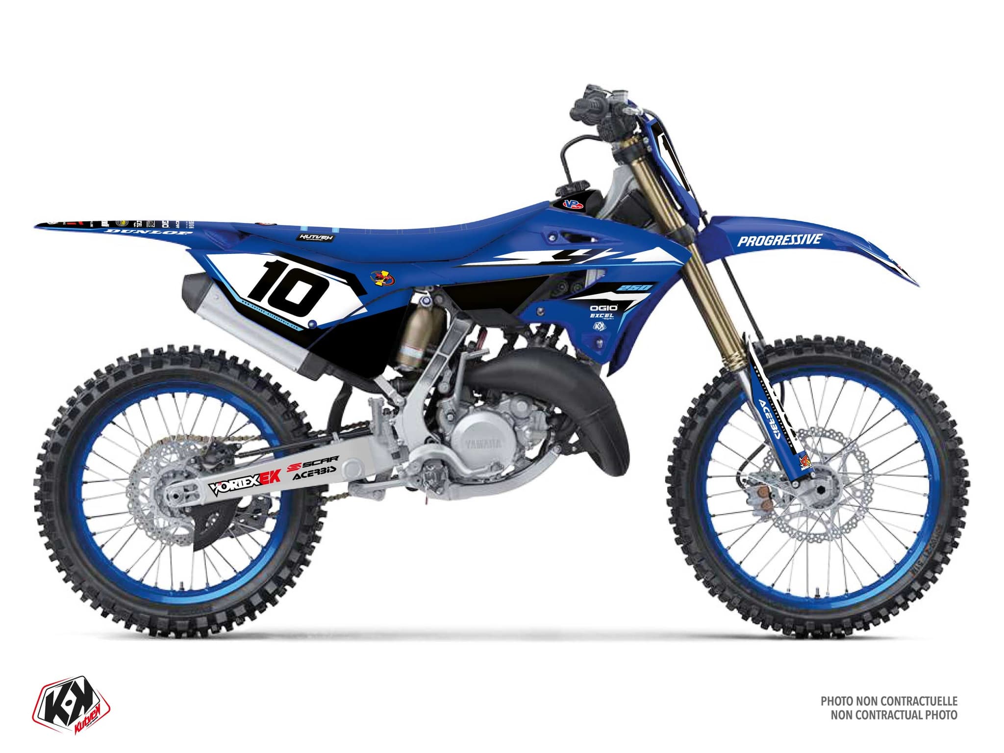 Deko-Set Moto-Cross YAMAHA YZ 250 ORIGIN Blau | 250 YZ | Kutvek