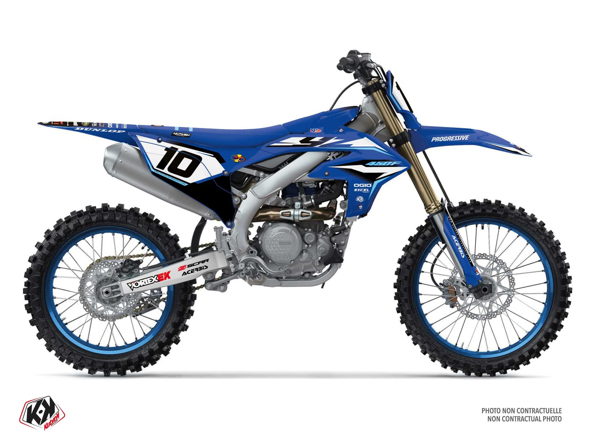 Yamaha YZ 450 F Origin K26 Blue Dirt Bike Graphic Kit