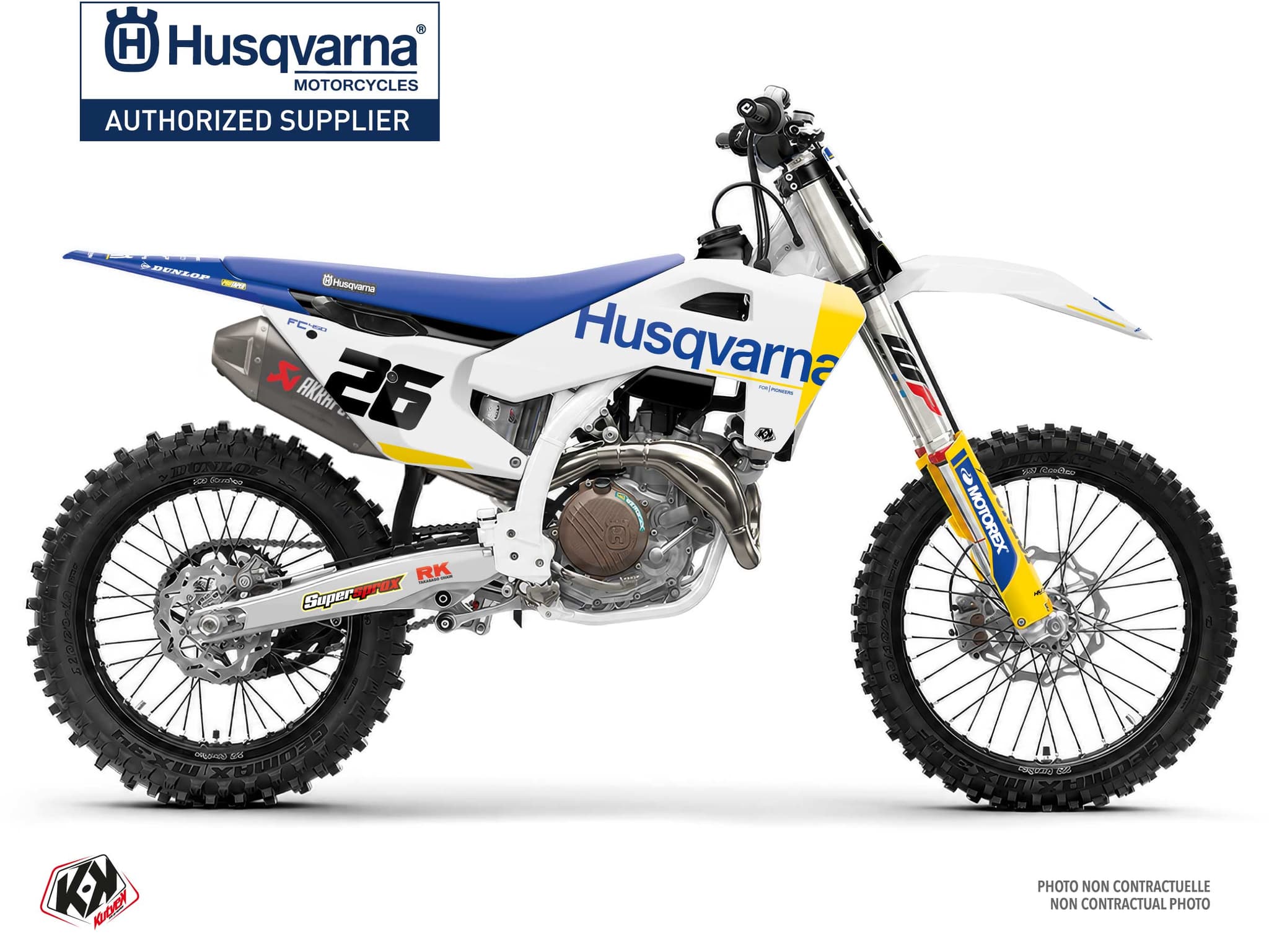 Graphic Kit Origin K27 White Dirt Bike Husqvarna FC 450