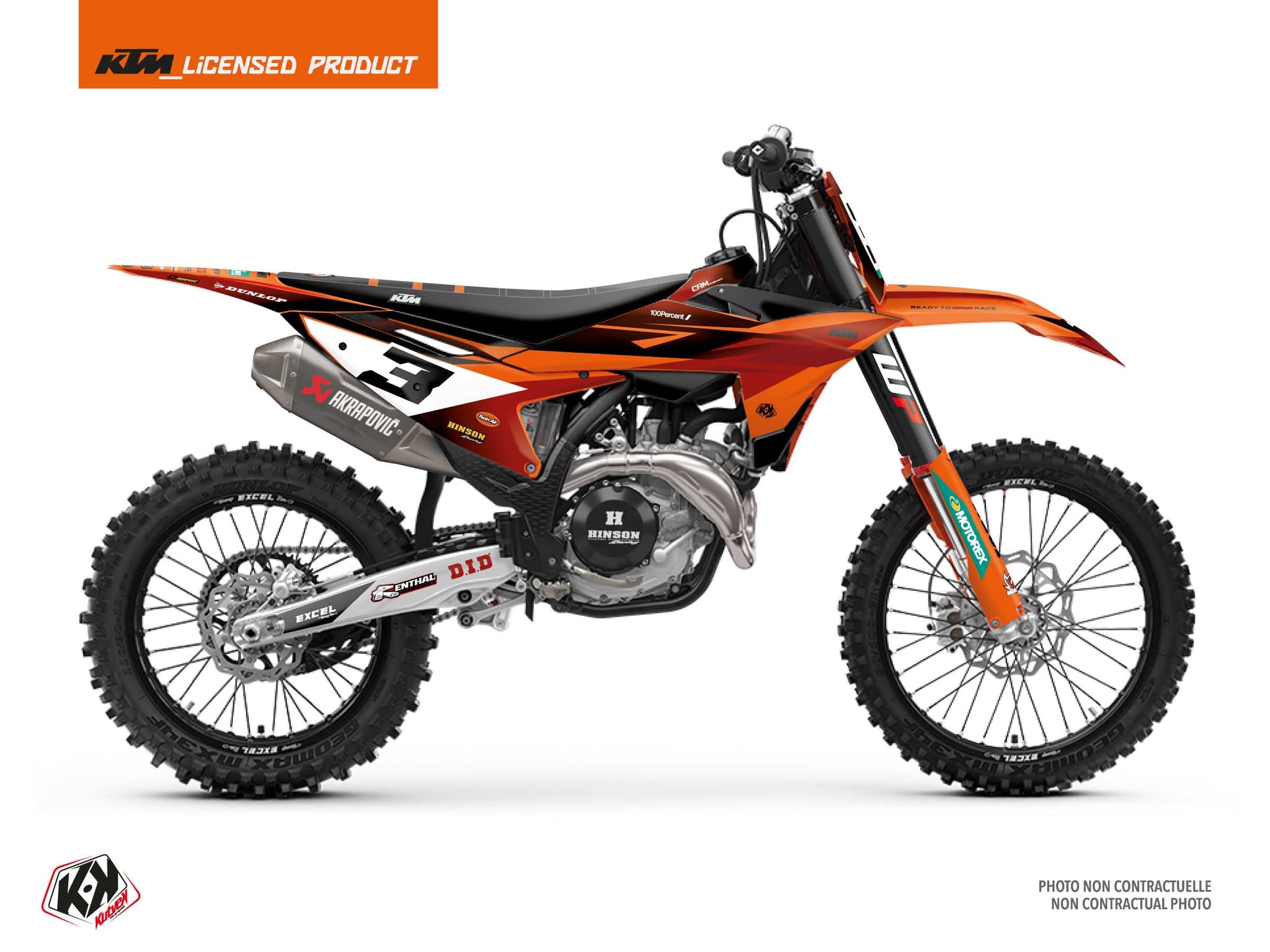 Graphic Kit Origin K27 Orange Dirt Bike KTM SX 450 F