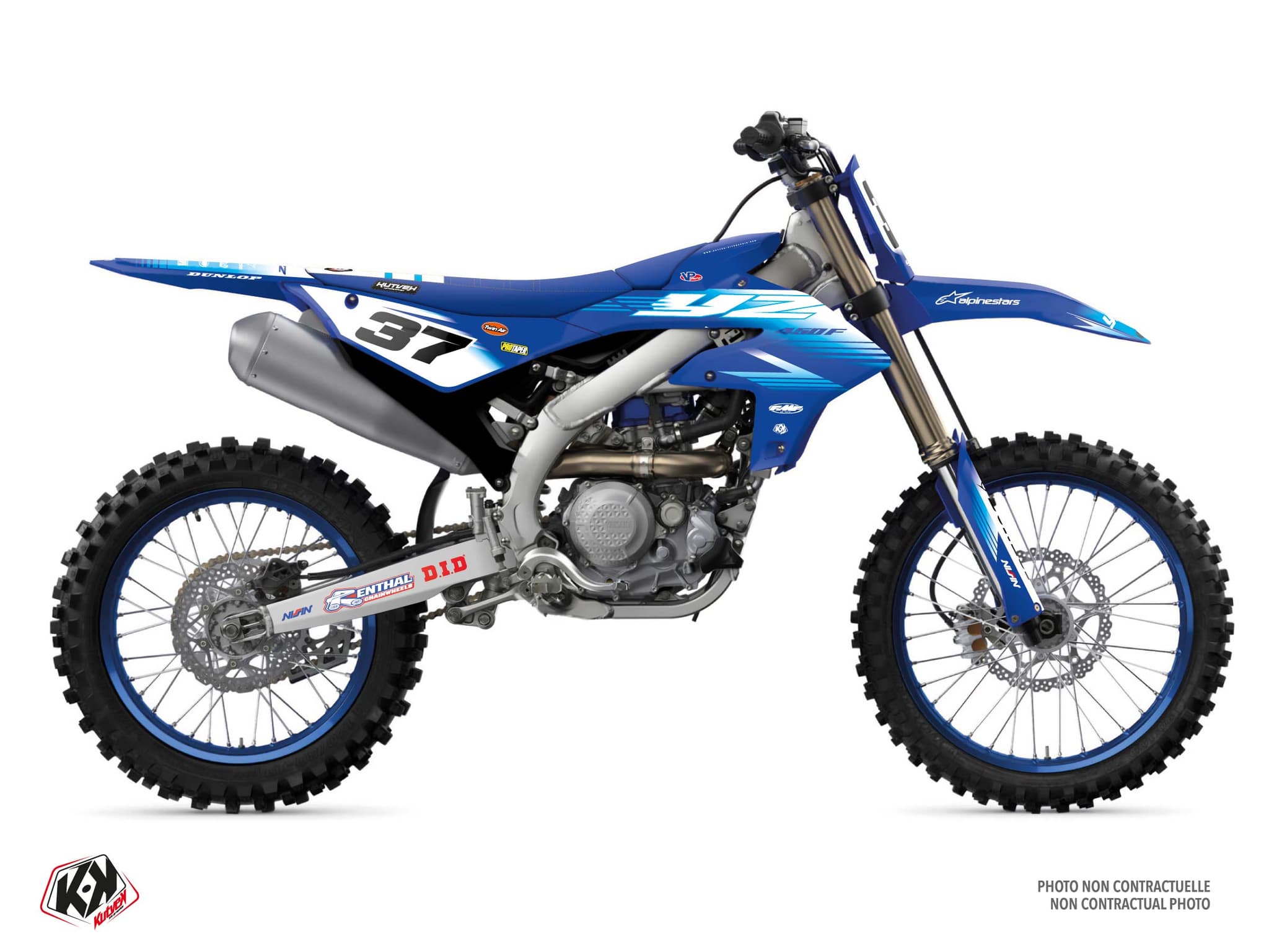 kit de decoración origin k27 azul motocross yamaha yz 450 f