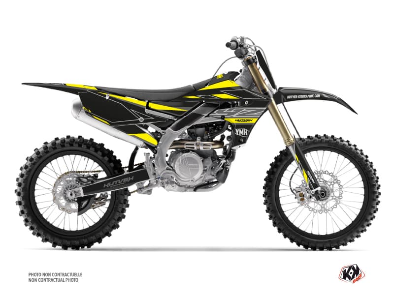 kit graphique motocross yamaha yz 450 f outline jaune