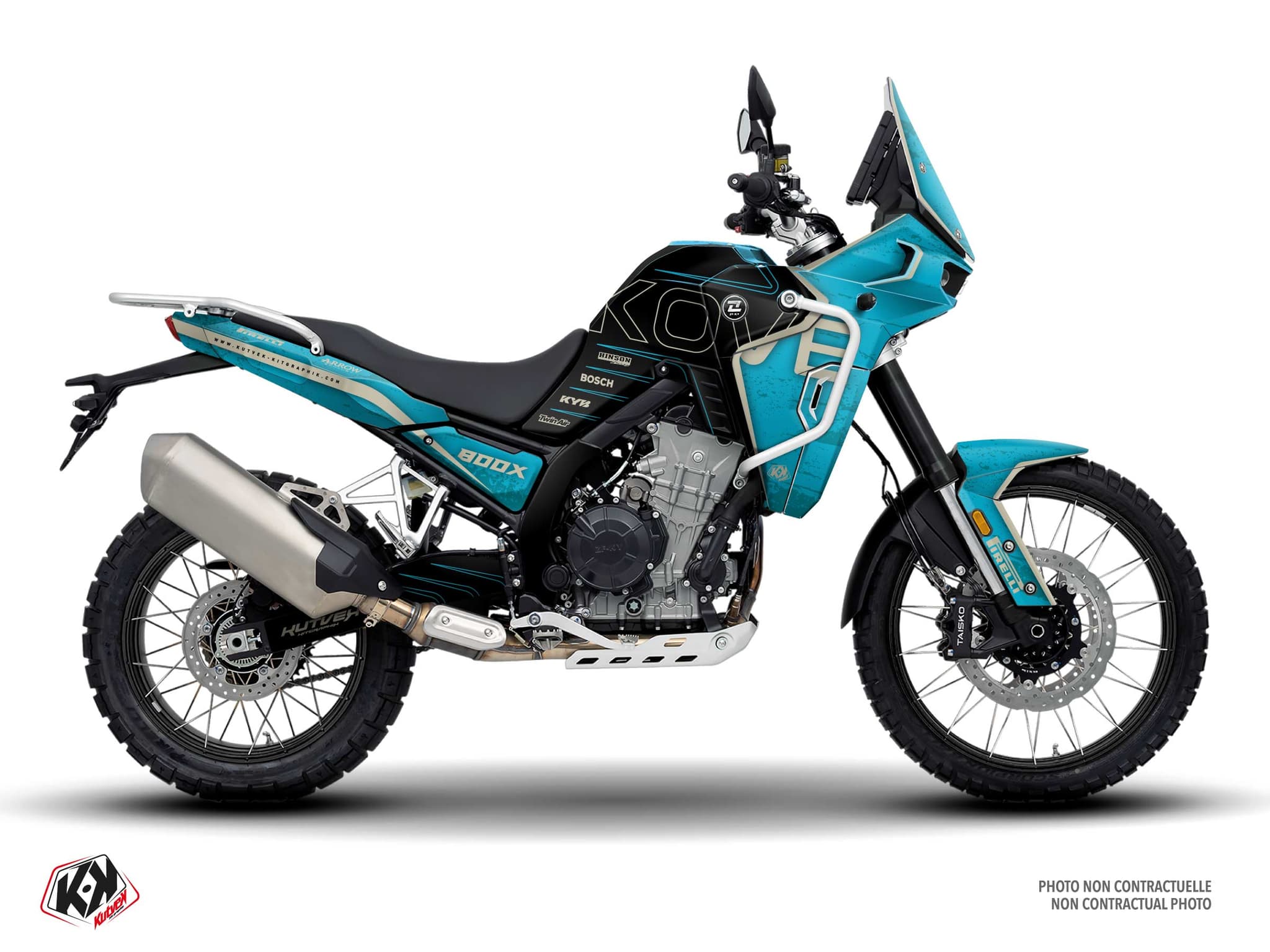 Kit graphique Moto KOVE X 800 OUTRIDE Bleu