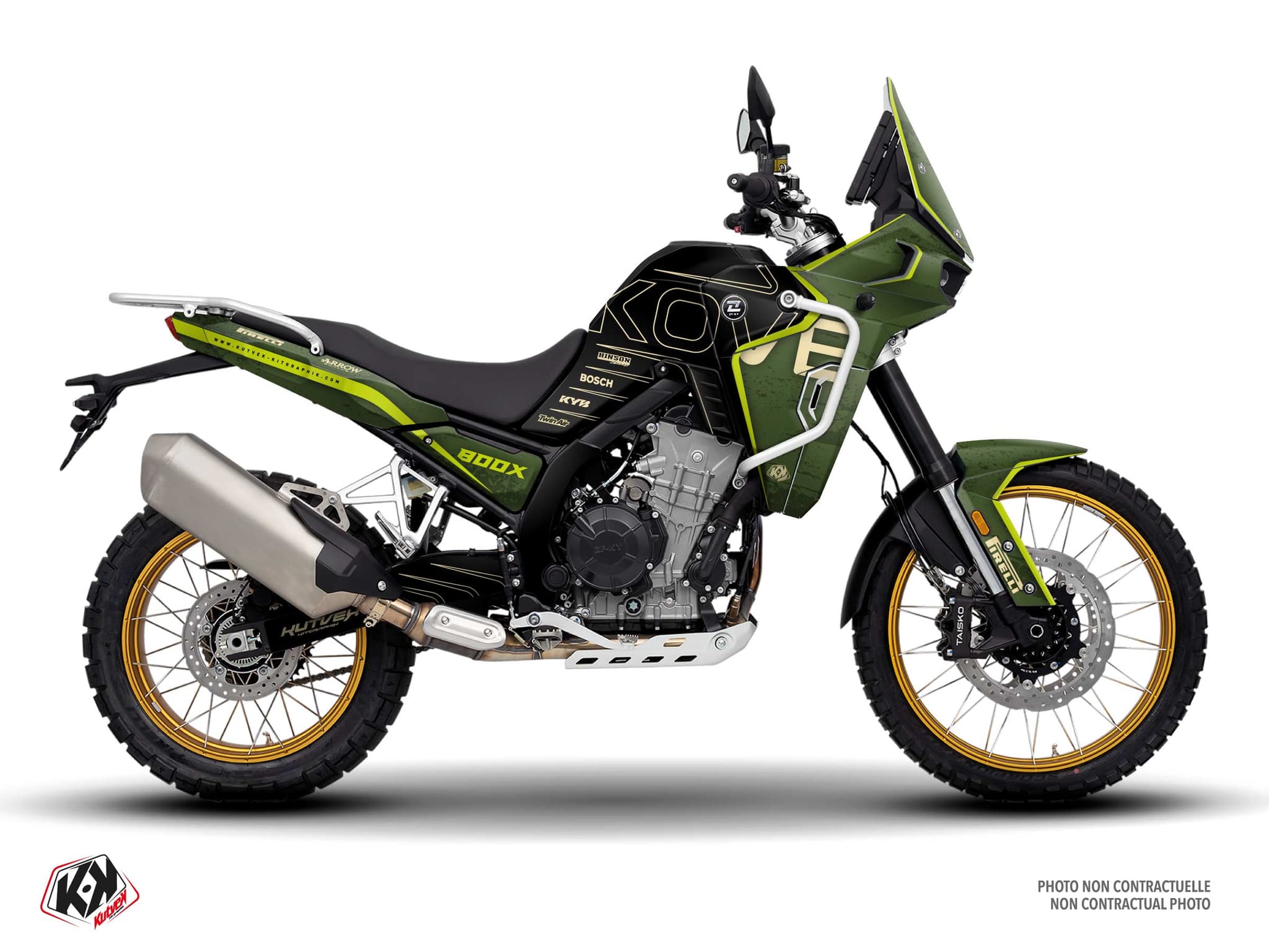 Kit graphique Moto KOVE X 800 OUTRIDE Vert
