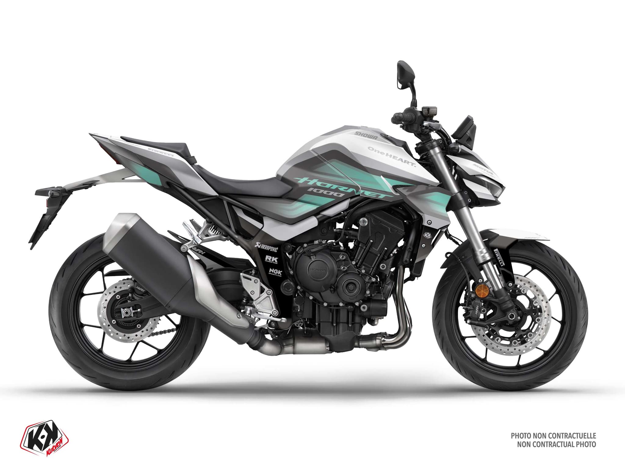 Street Bike HONDA CB 1000 HORNET OVERTAKE White graphic kit
