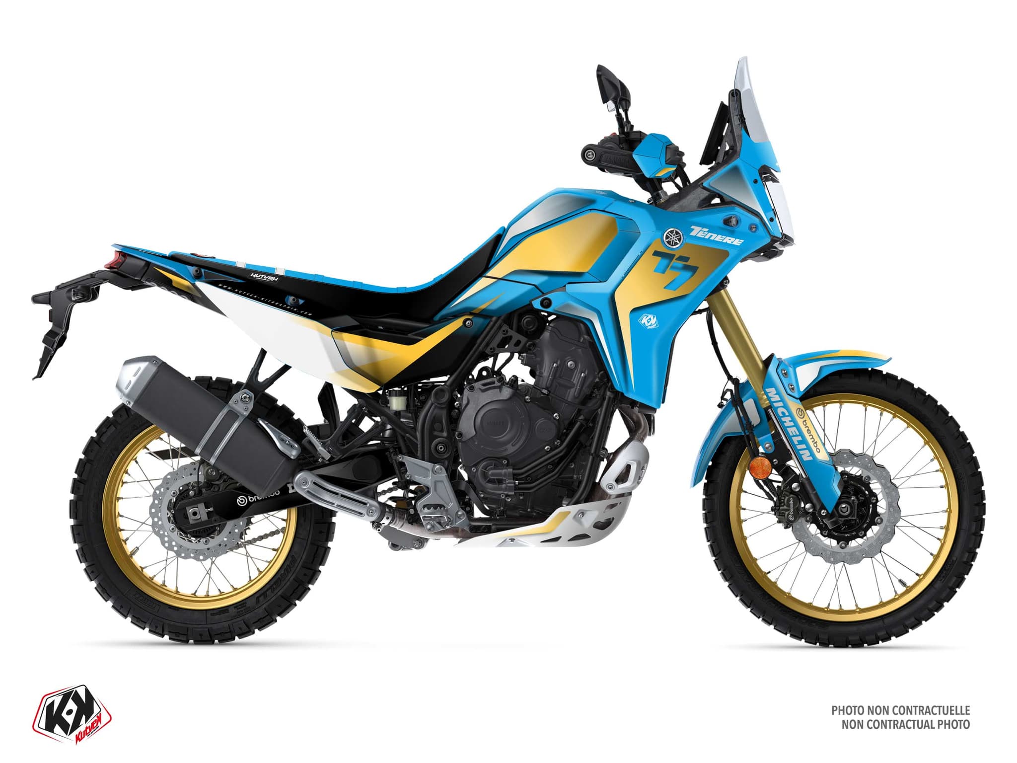 Kit graphique Moto YAMAHA TENERE 700 OXYGEN Cyan