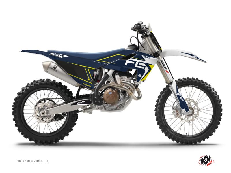 deko-set moto-cross halftone pack pack husqvarna 250/450 fc blau gelb