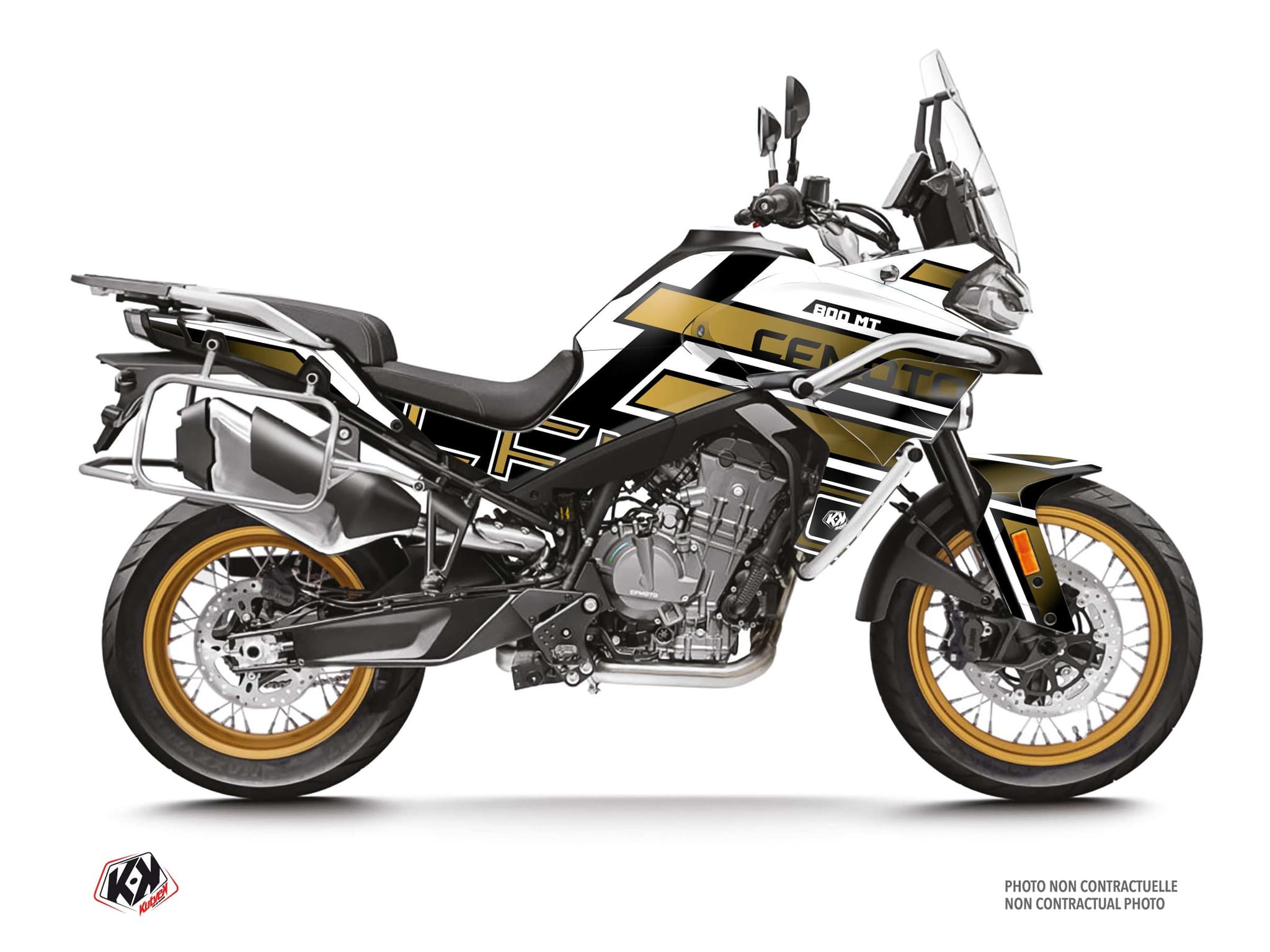 kit graphique moto cf moto mt 800 parsec blanc-or