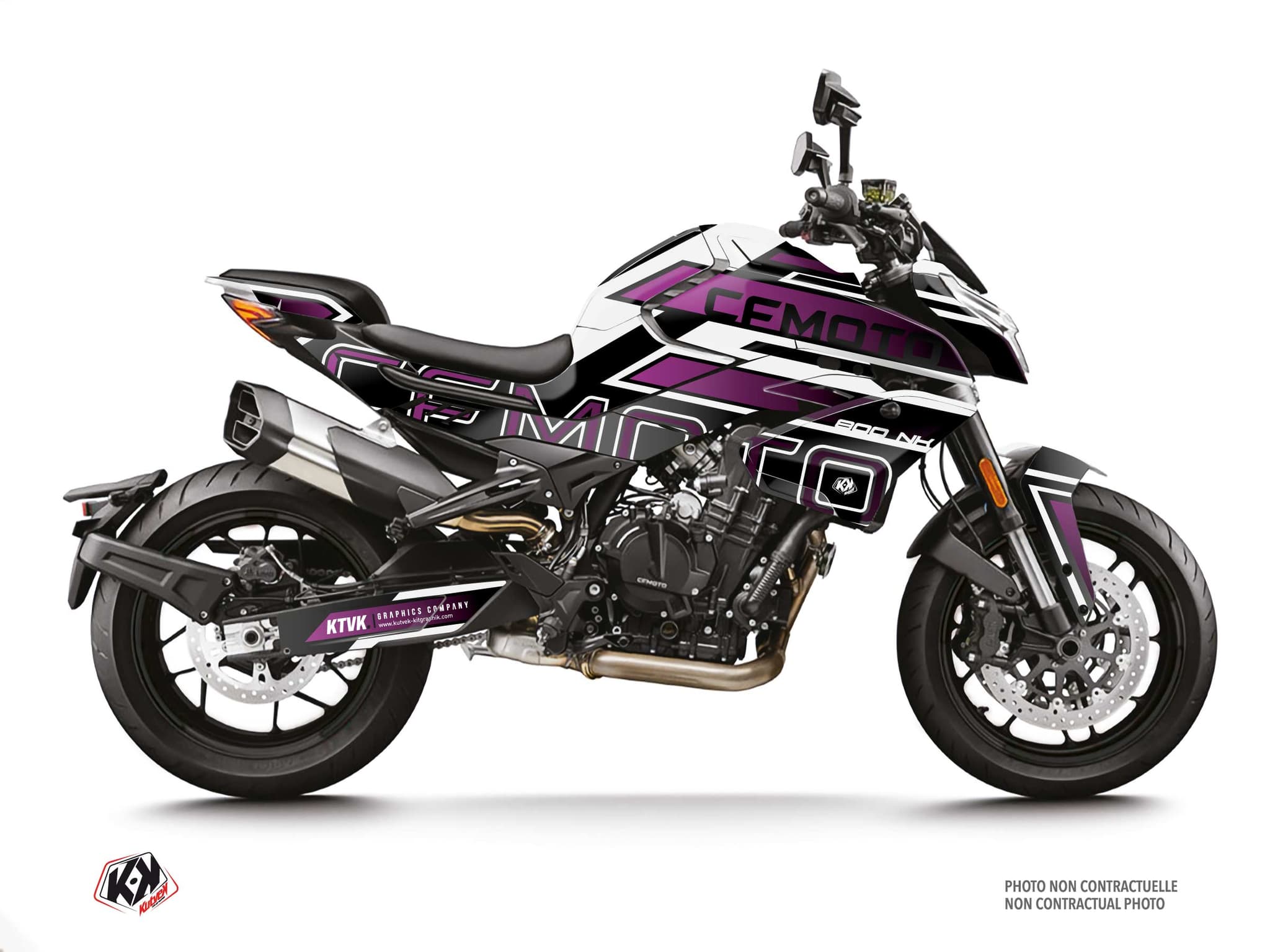 kit graphique moto cf moto nk 800 parsec blanc-violet