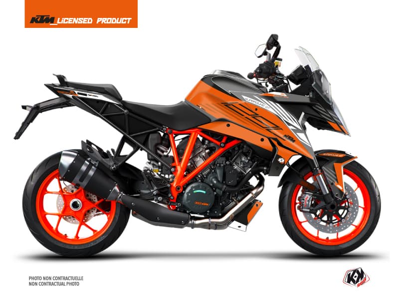 kit graphique moto ktm super duke 1290 gt perform orange-noir