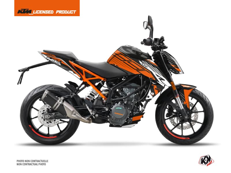 kit graphique moto ktm duke 390 perform orange-noir