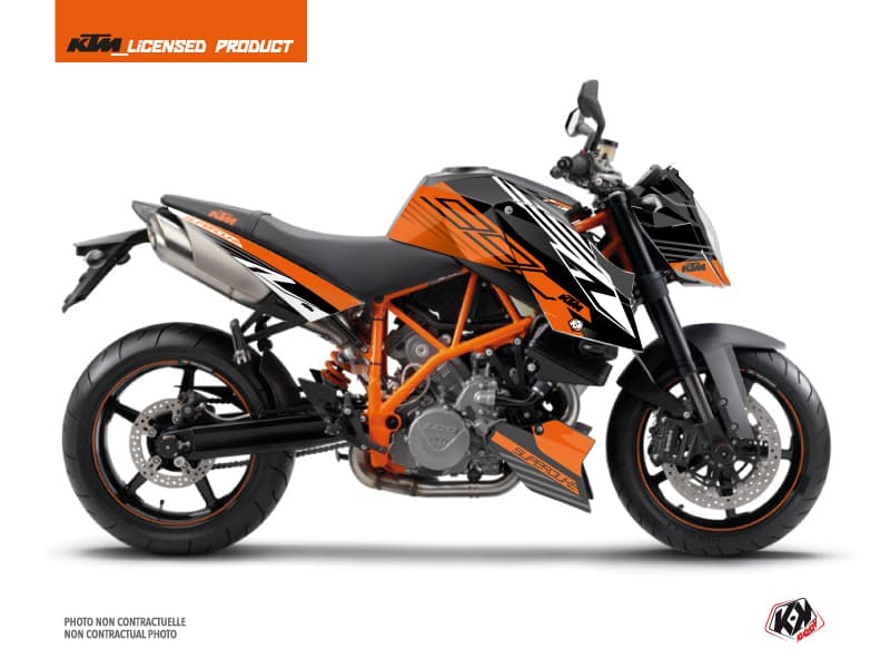 kit graphique moto ktm super duke 990 perform orange-noir | KTM DUKE | Kutvek