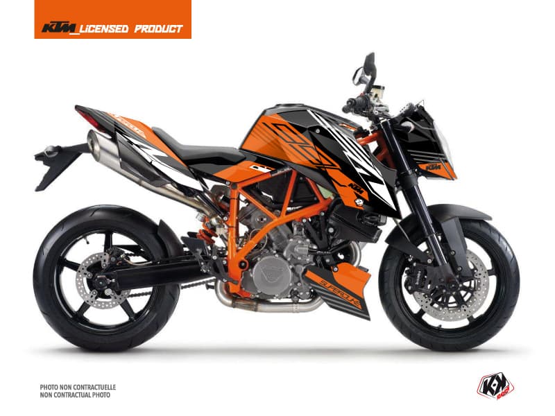 kit graphique moto perform ktm super duke 990 r orange noir