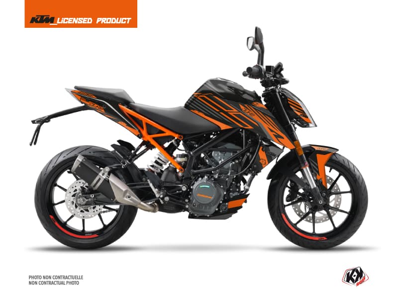 kit graphique moto ktm duke 125 perform noir-orange