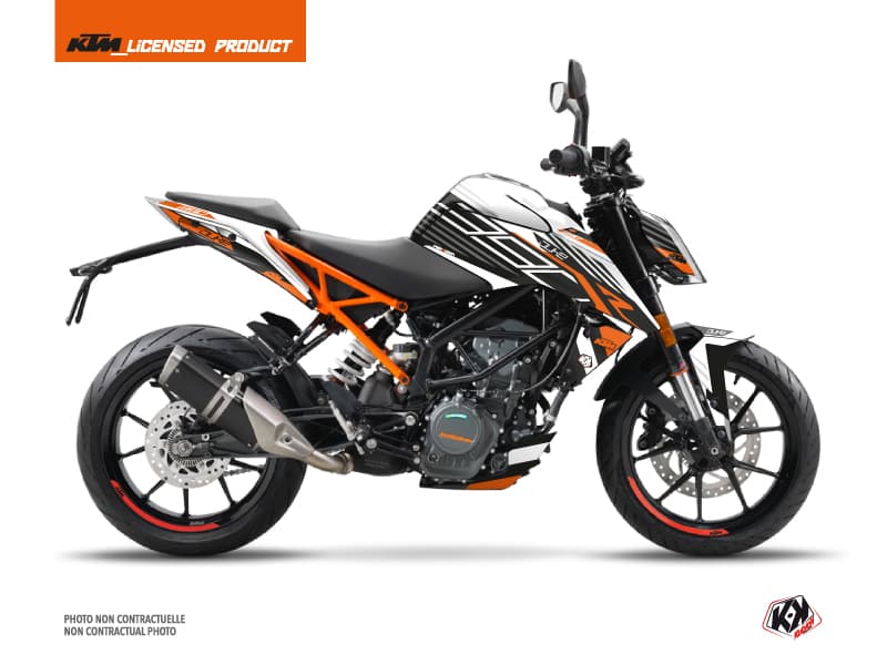 kit graphique moto ktm duke 390 perform noir-blanc