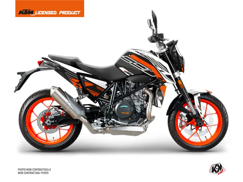 Kit graphique Moto Perform KTM Duke 690 R Noir Blanc