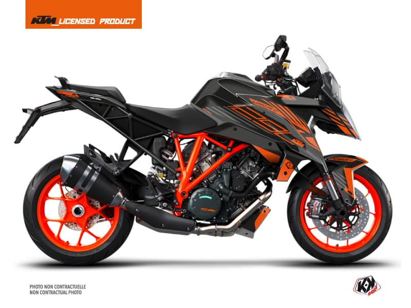 kit graphique moto ktm super duke 1290 gt perform noir-orange
