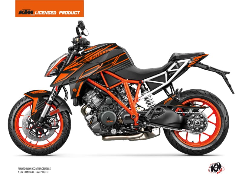 kit graphique moto ktm super duke 1290 r perform noir-orange