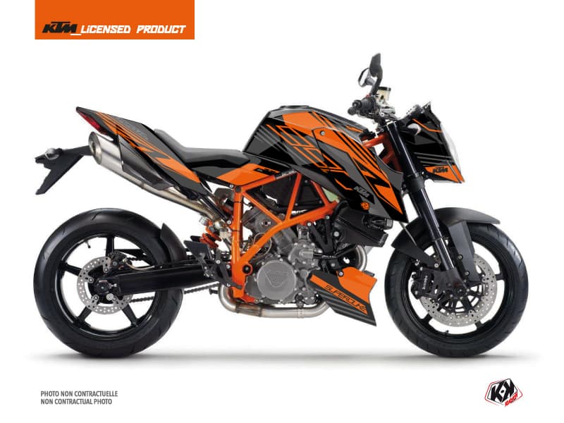 kit graphique moto ktm super duke 990 r perform noir-orange