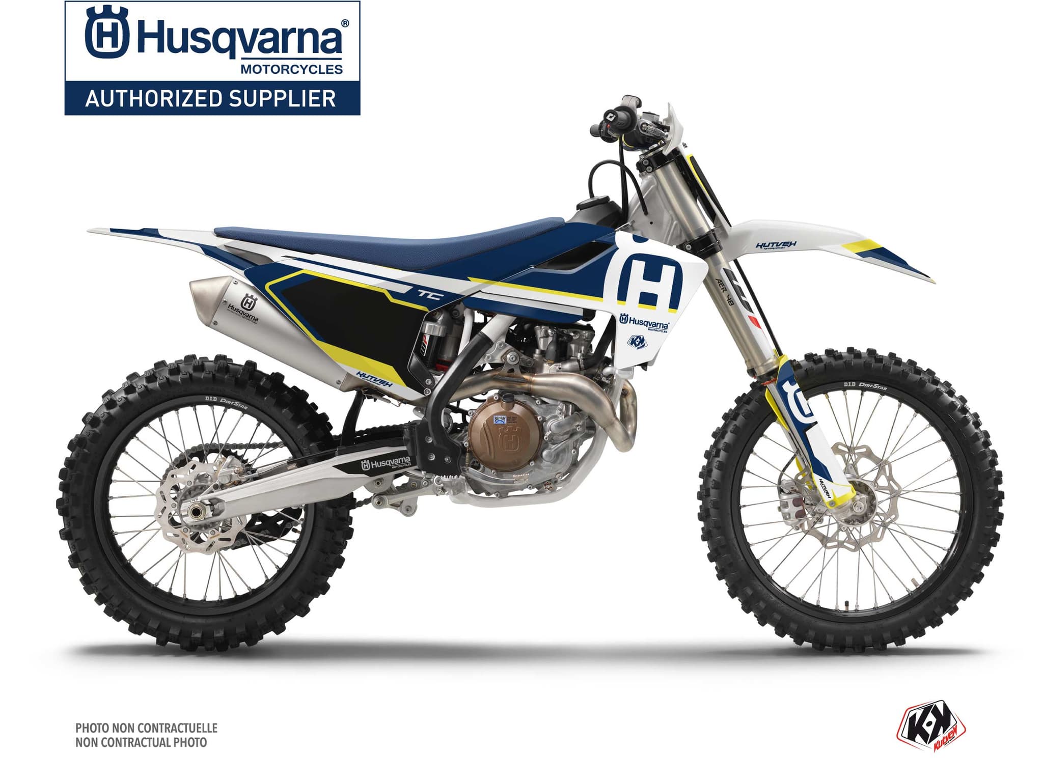 deko-set moto-cross nova husqvarna tc 125 blau