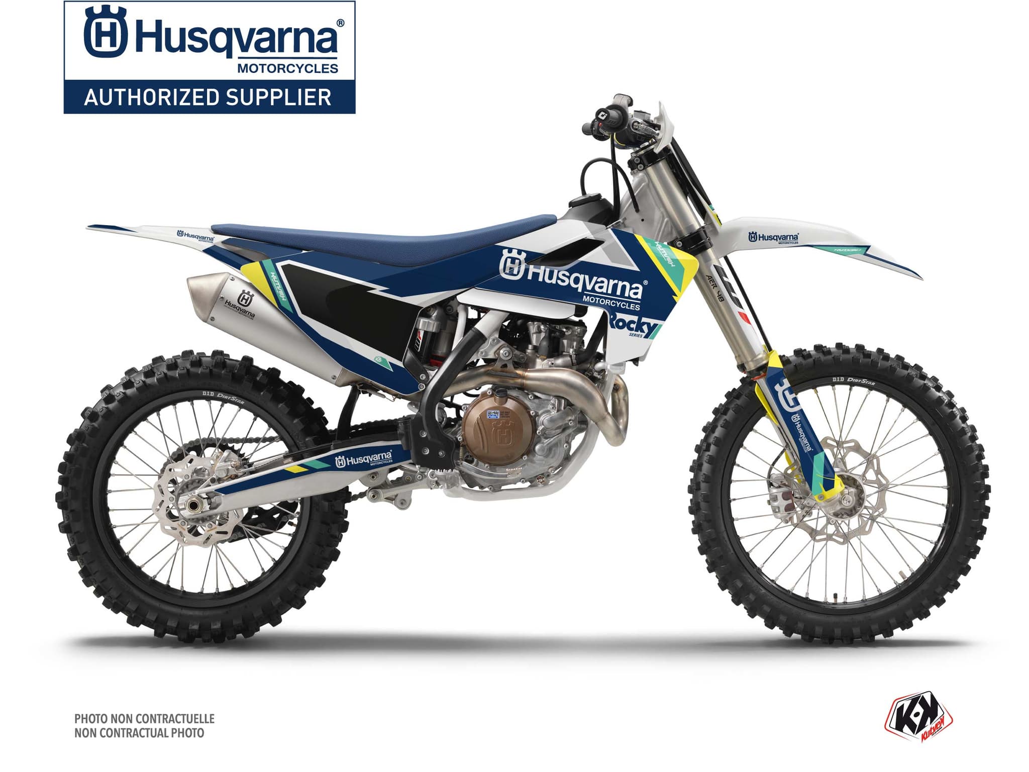 deko-set moto-cross rocky husqvarna tc 125 blau