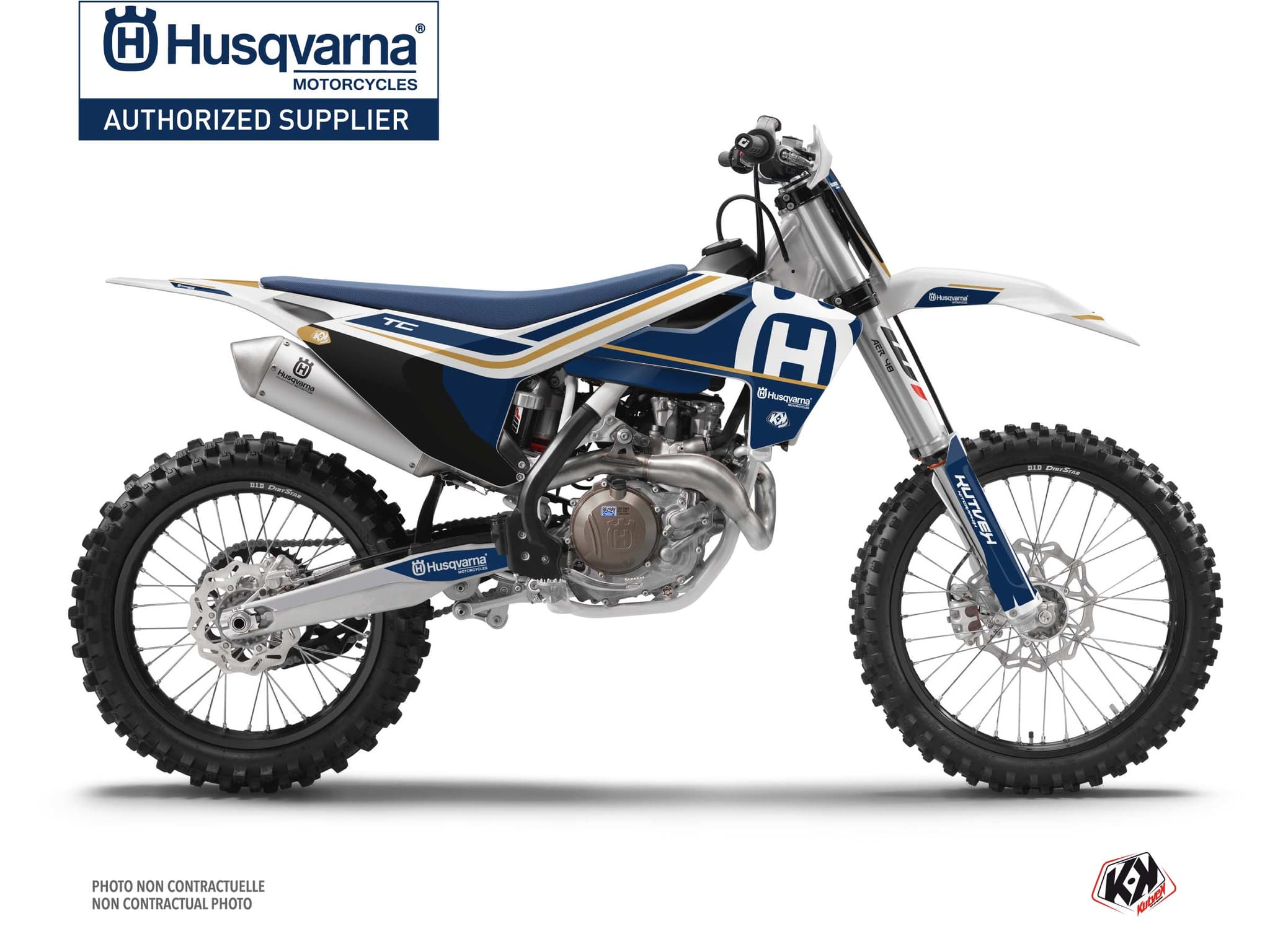 deko-set moto-cross heritage husqvarna tc 125 weiß