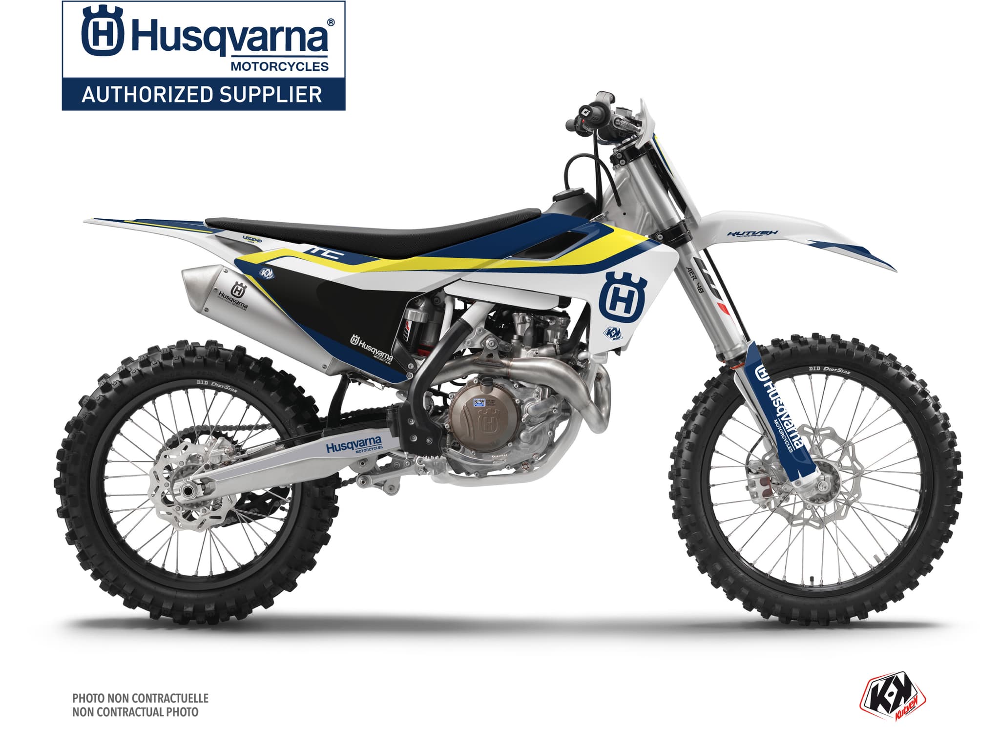 deko-set moto-cross legend husqvarna tc 125 blau | Husqvarna | Kutvek