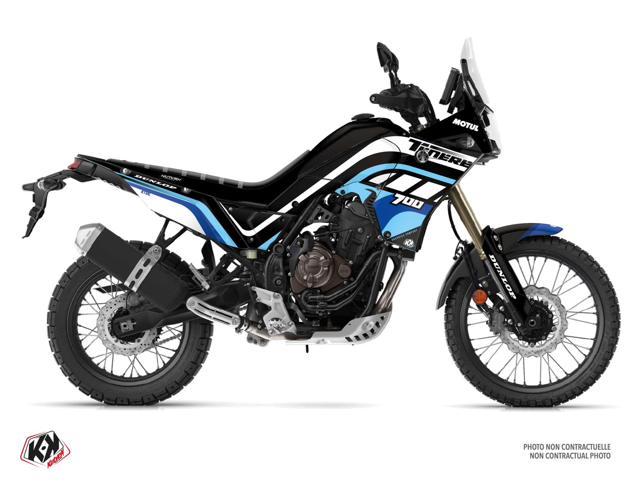 kit graphique moto yamaha tenere 700 pipe bleu