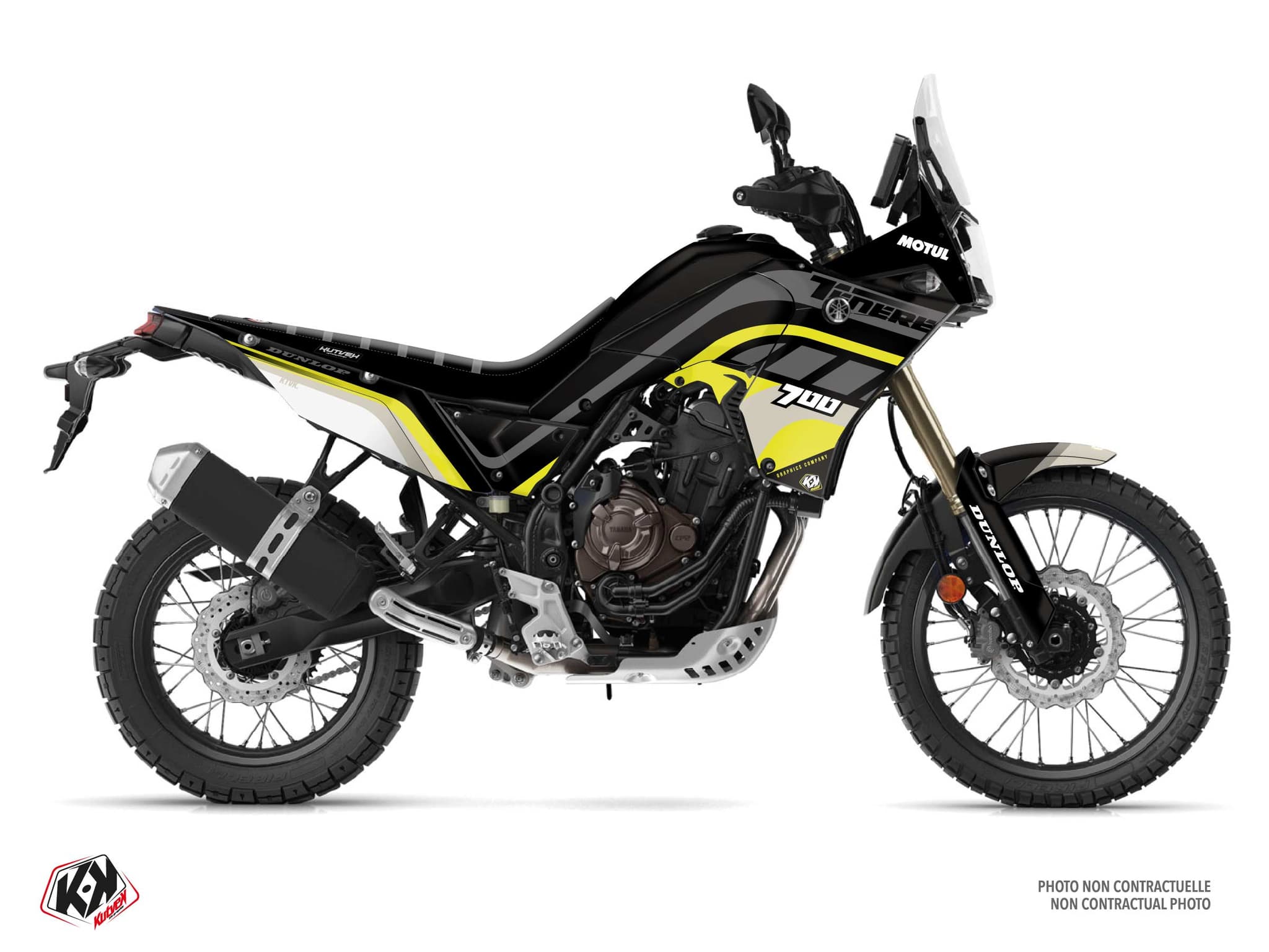 Kit graphique Moto YAMAHA TENERE 700 PIPE Jaune