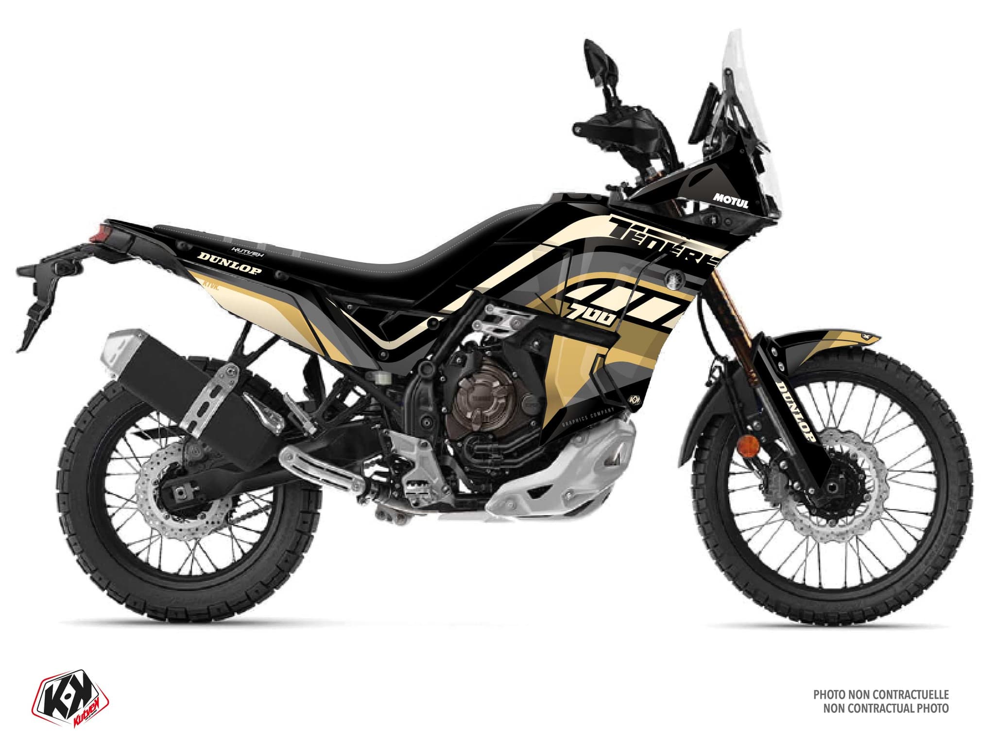 Kit graphique Moto YAMAHA TENERE 700 WORLD RAID PIPE Sable
