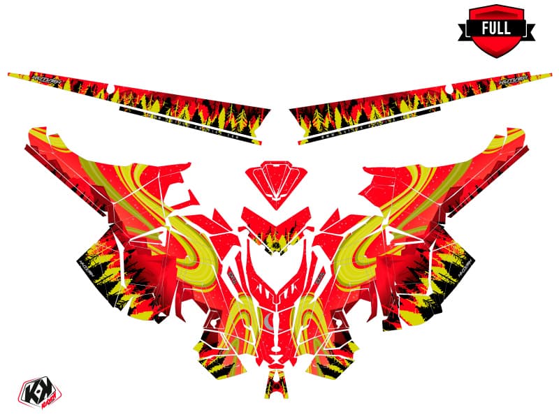 deko-set motoneige polaris rmk pro matryx boreal rot-lime | Polaris | Kutvek
