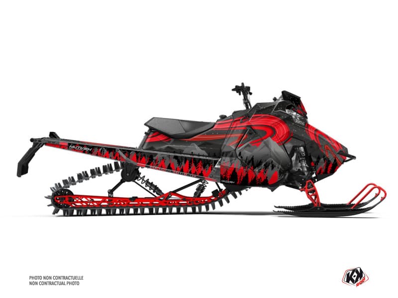 kit déco motoneige polaris rmk pro matryx boreal noir-rouge